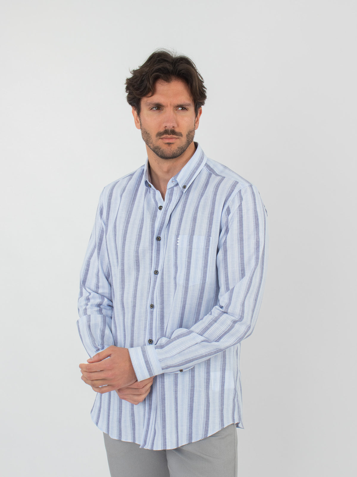Striped slim fit shirt