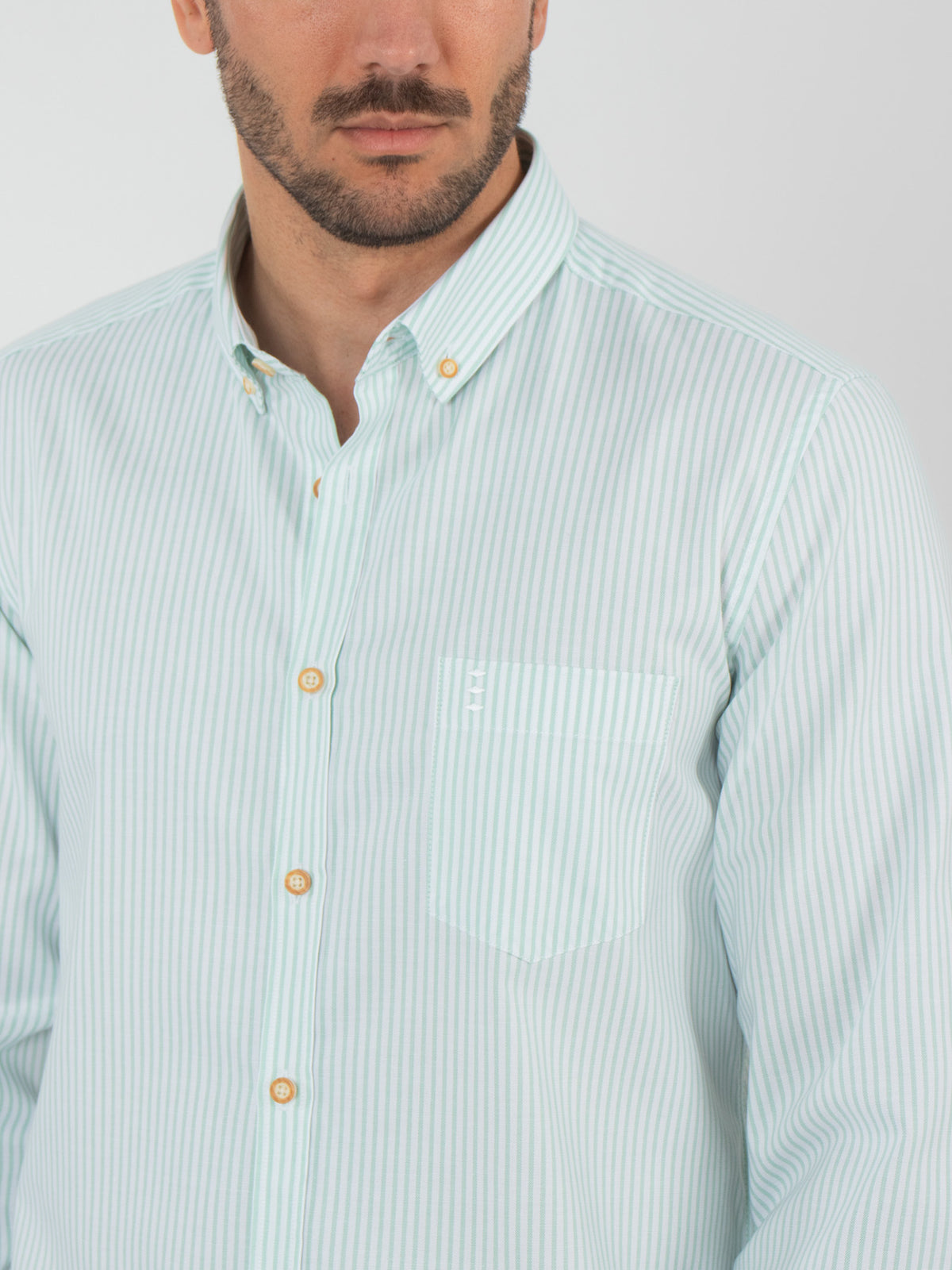Slim fit striped shirt with pocket
