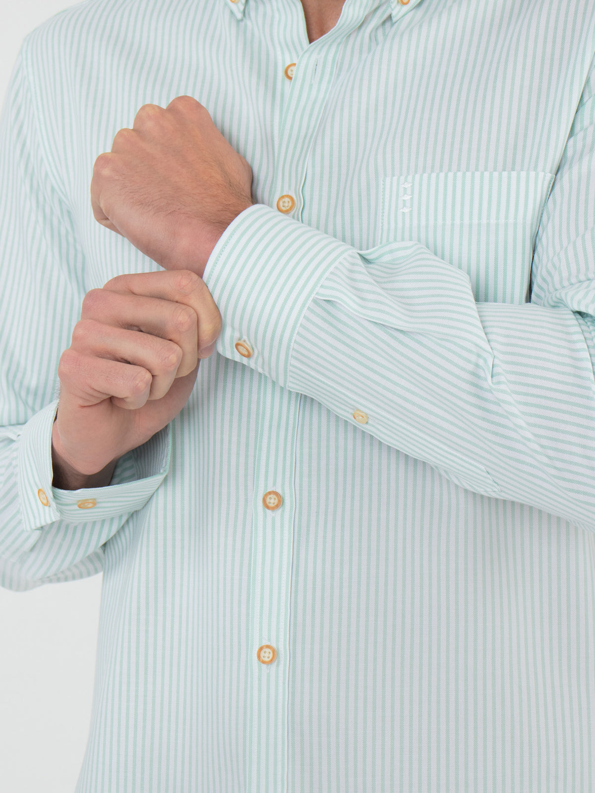 Slim fit striped shirt with pocket