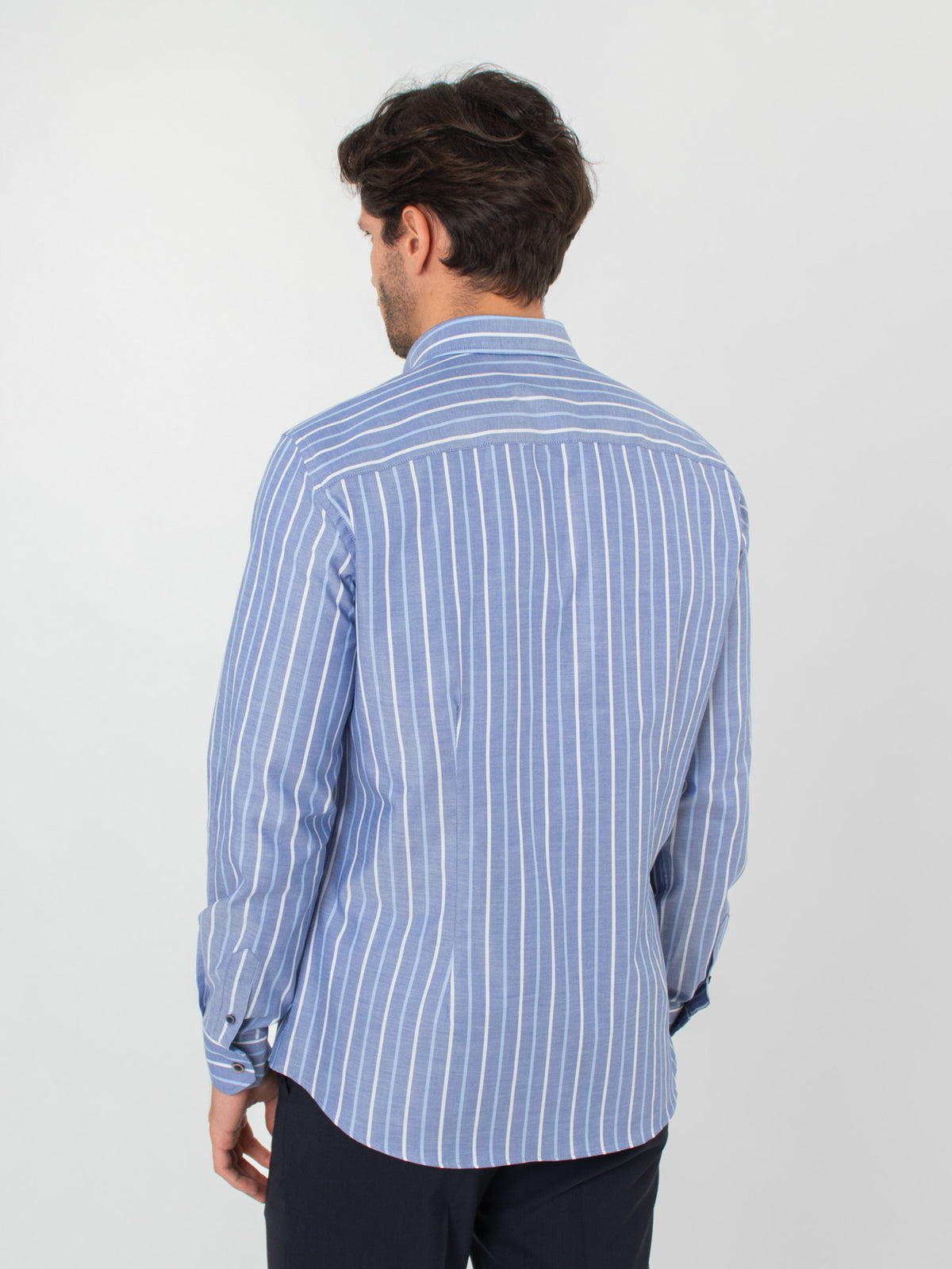 Slim fit striped shirt with pocket