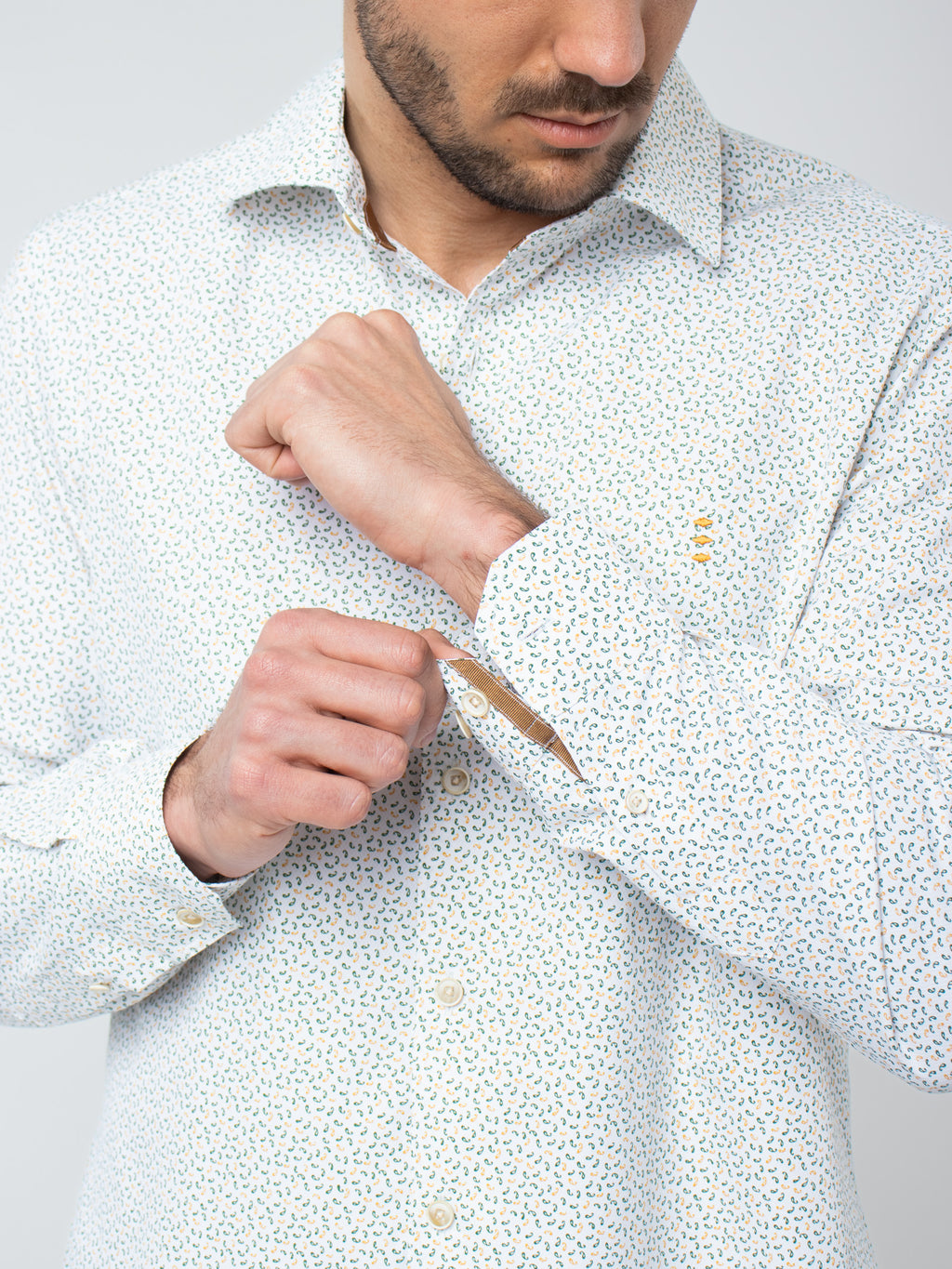Camisa estructura estampada