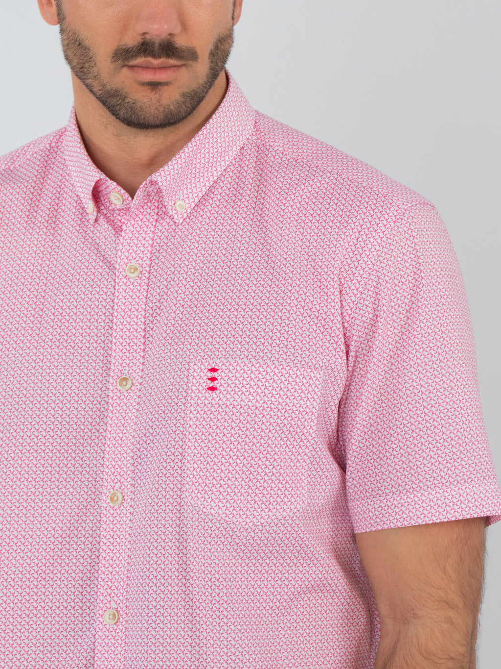 Camisa estampada manga corta