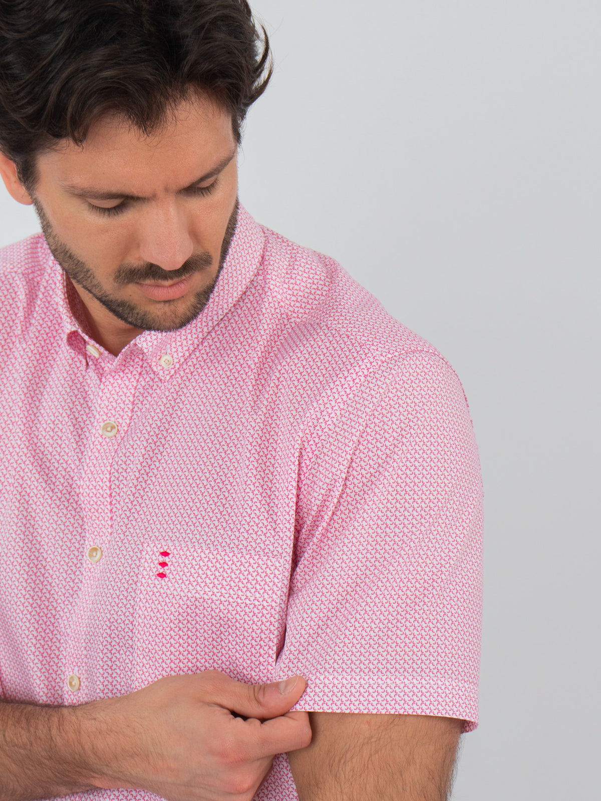 Camisa estampada manga corta