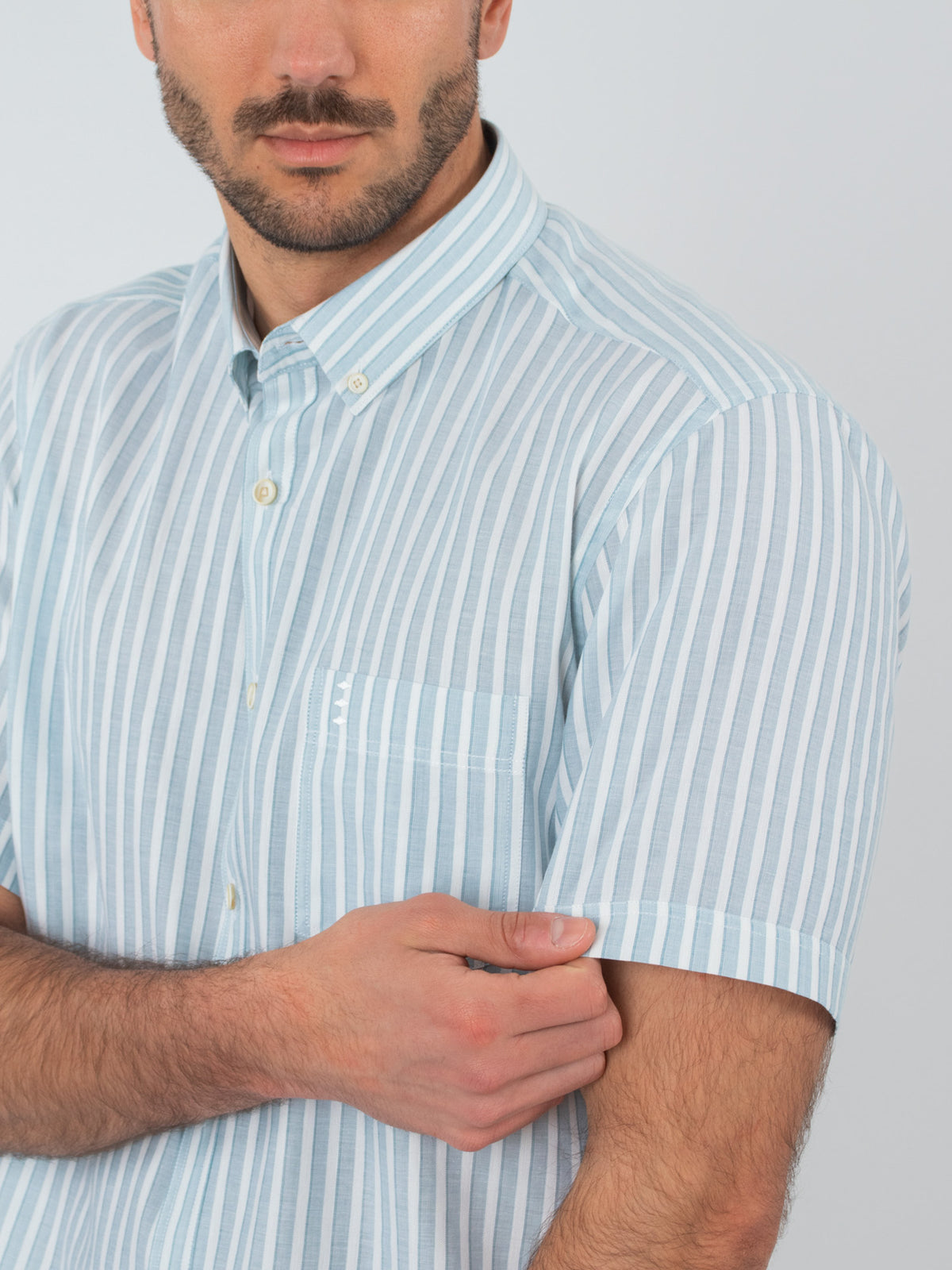 Camisa manga corta rayas