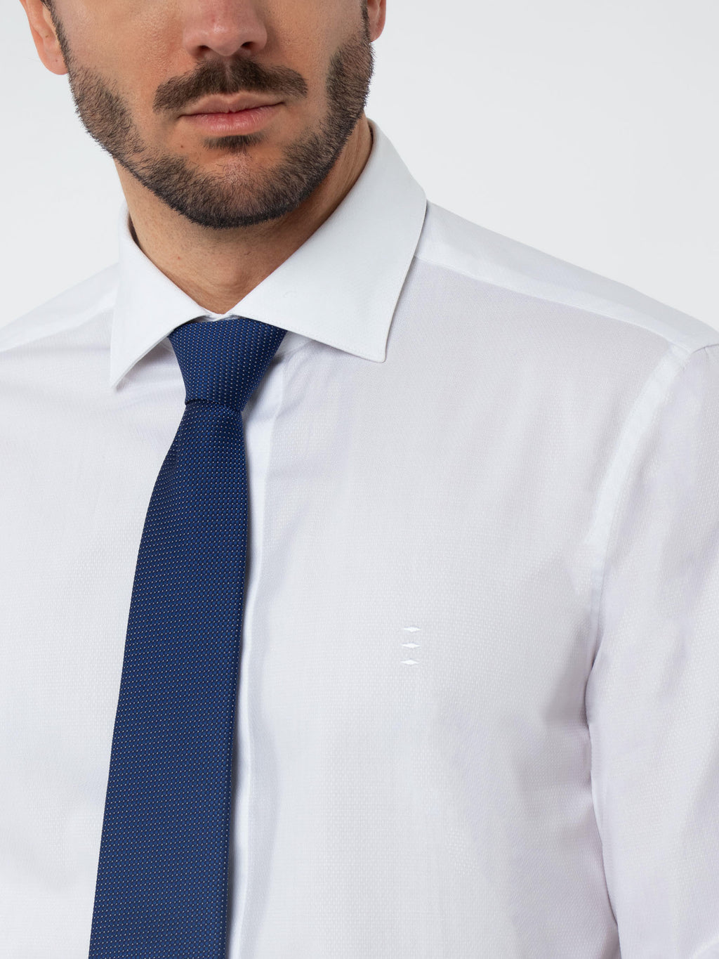 Regular fit dress shirt with micro-pattern