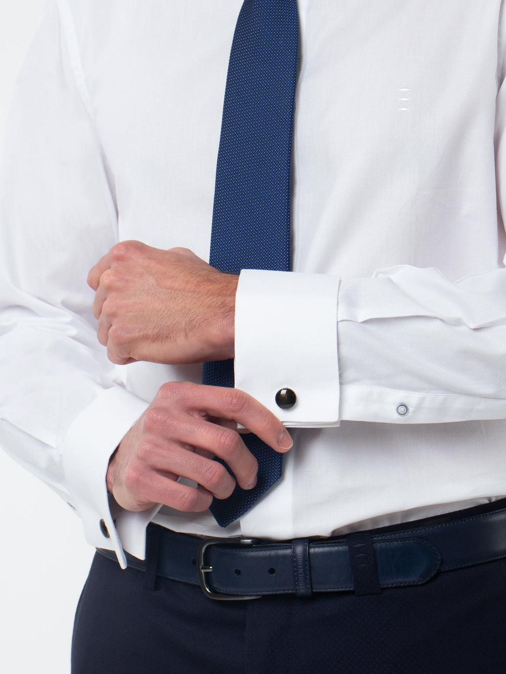 Regular fit dress shirt with micro-pattern