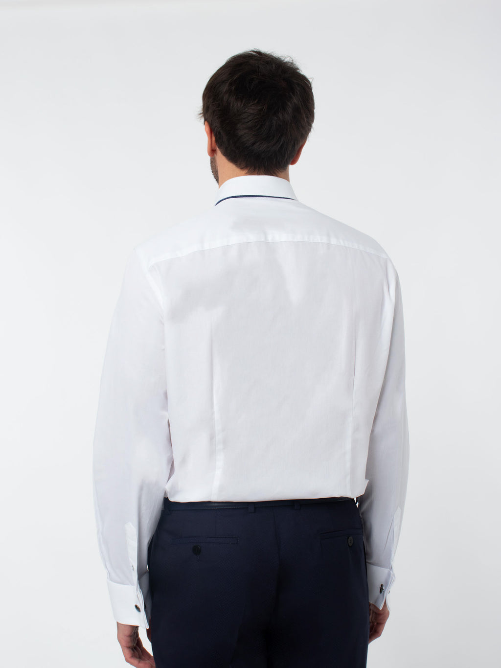 Regular fit dress shirt with micro-pattern