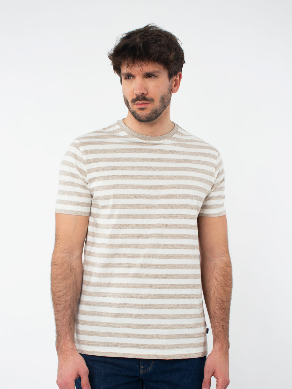 Two tone striped T-shirt