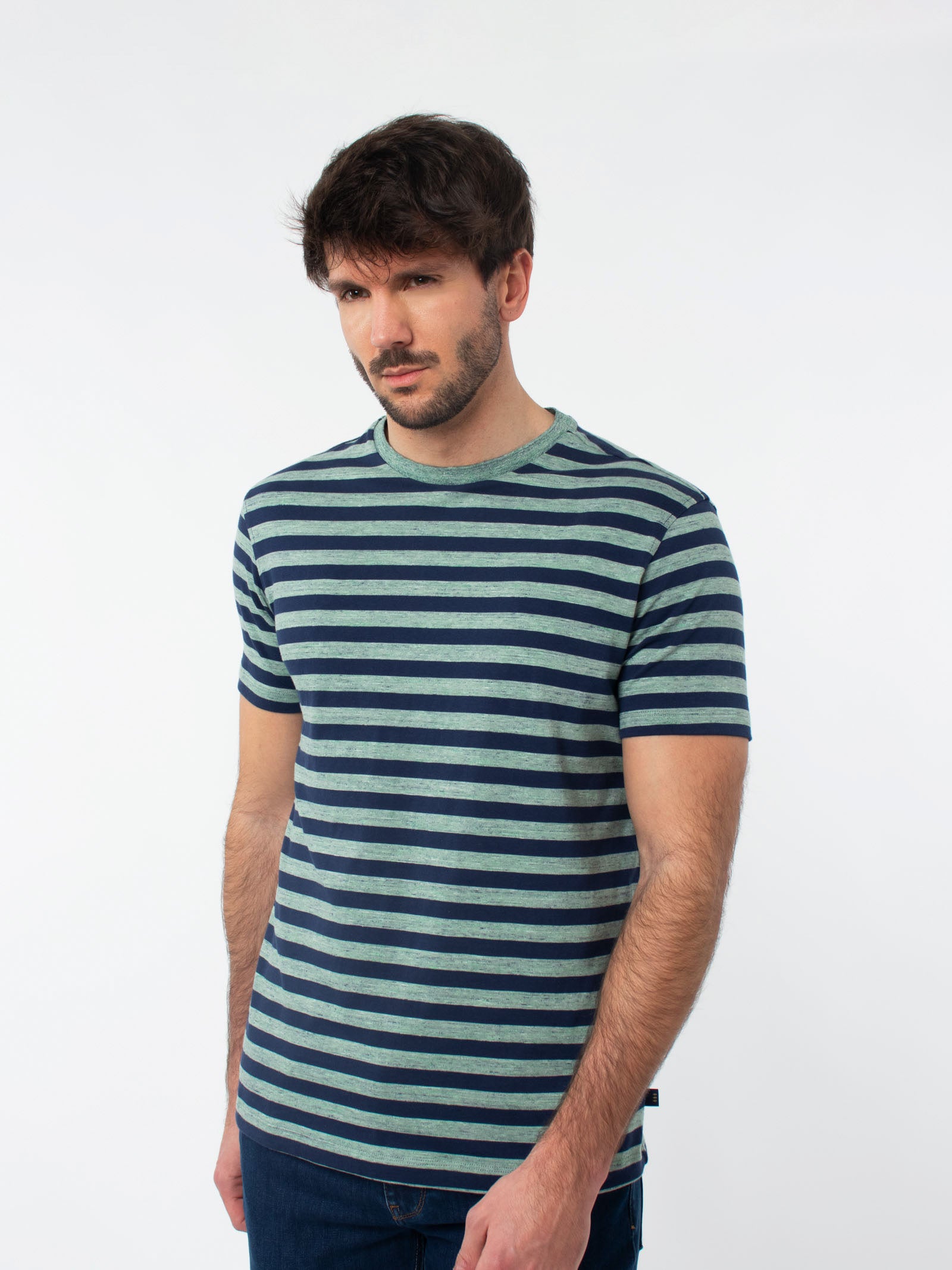 Camiseta rayas bicolor