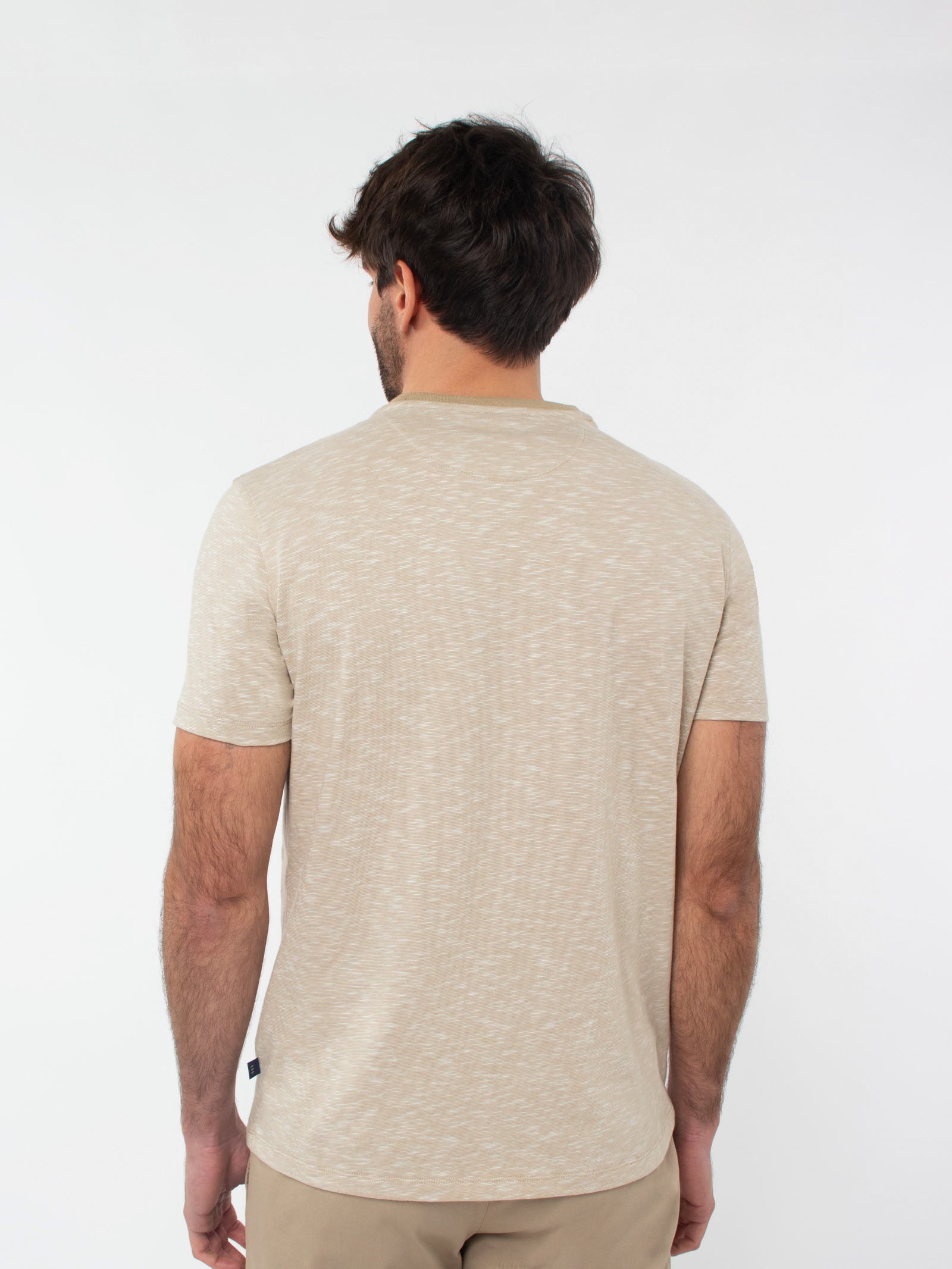 Camiseta micro-raya bicolor