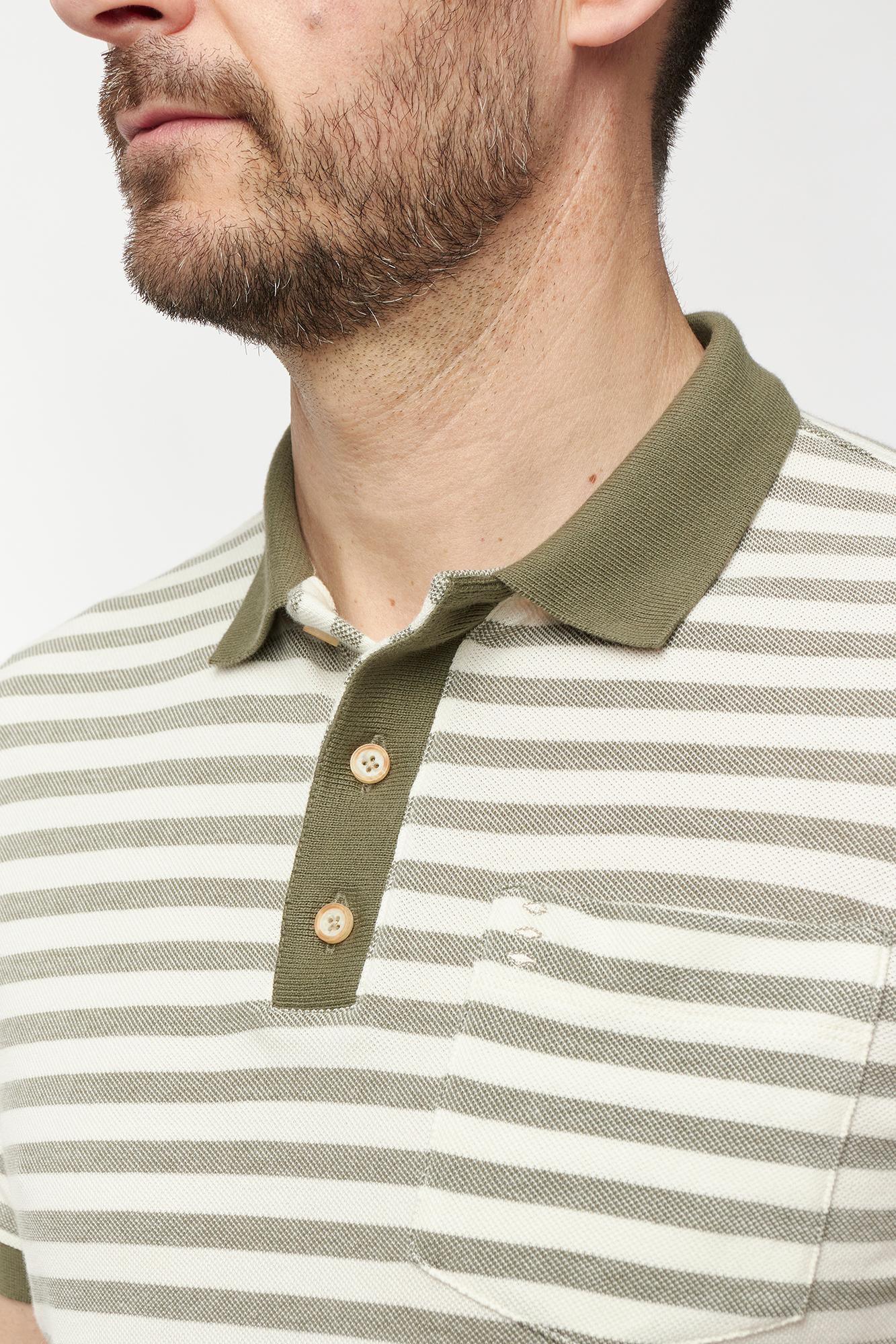 Polo rayas con bolsillo