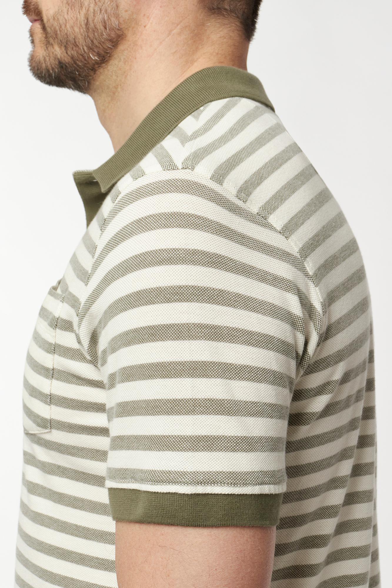 Polo rayas con bolsillo