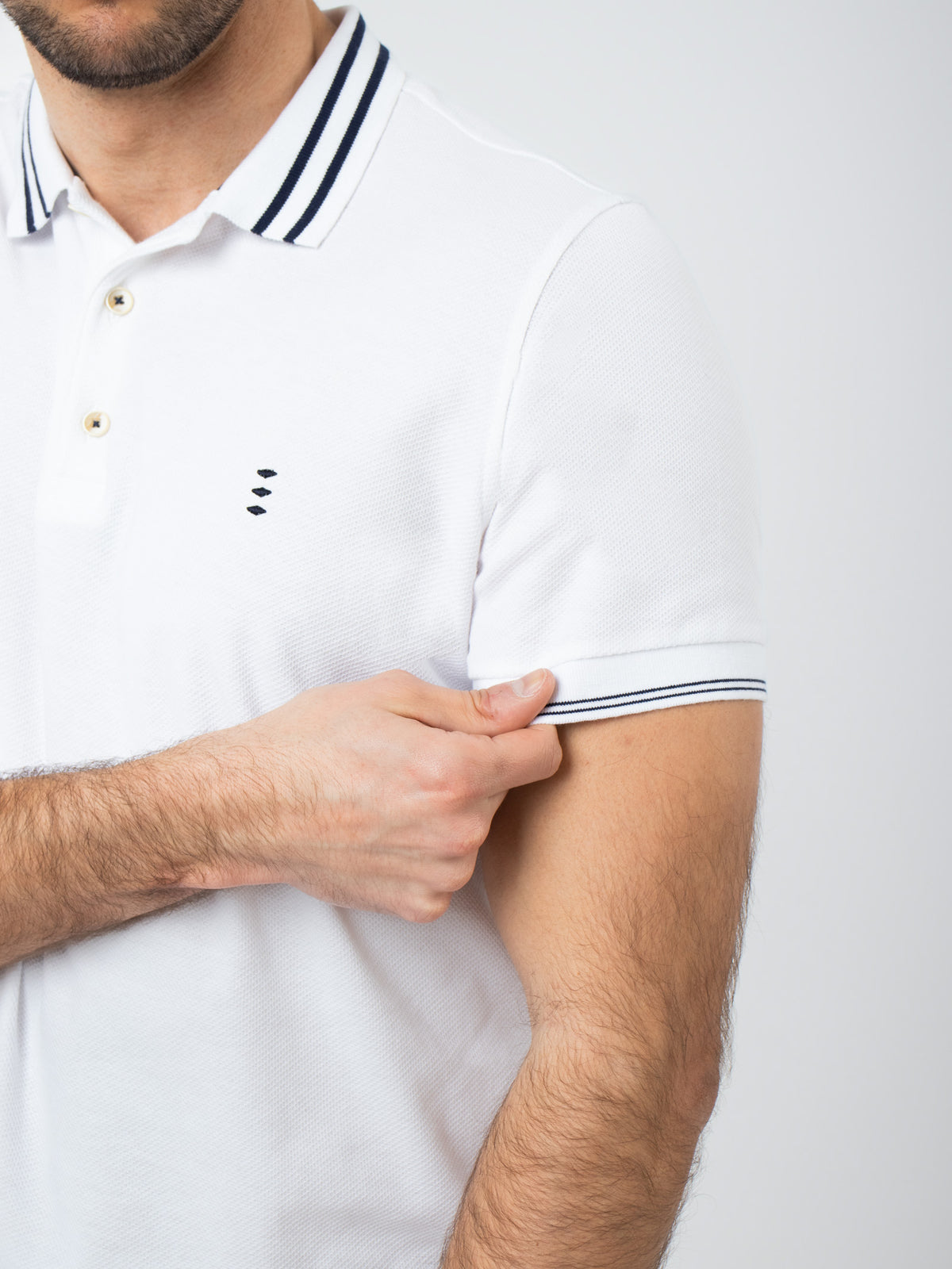 Jacquard polo shirt with details
