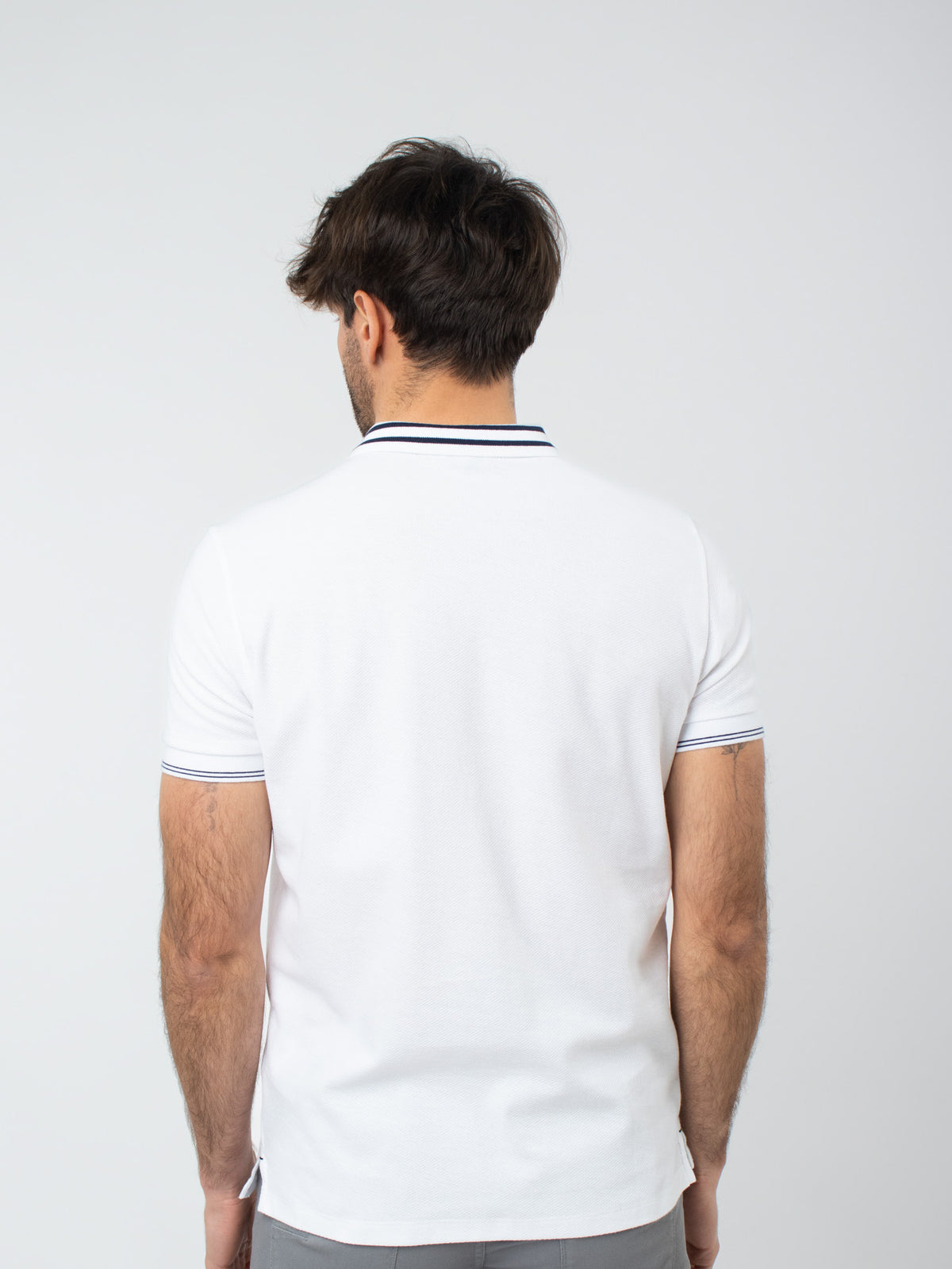 Jacquard polo shirt with details