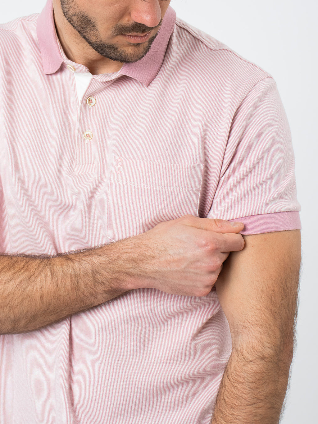 Jacquard polo shirt with pocket
