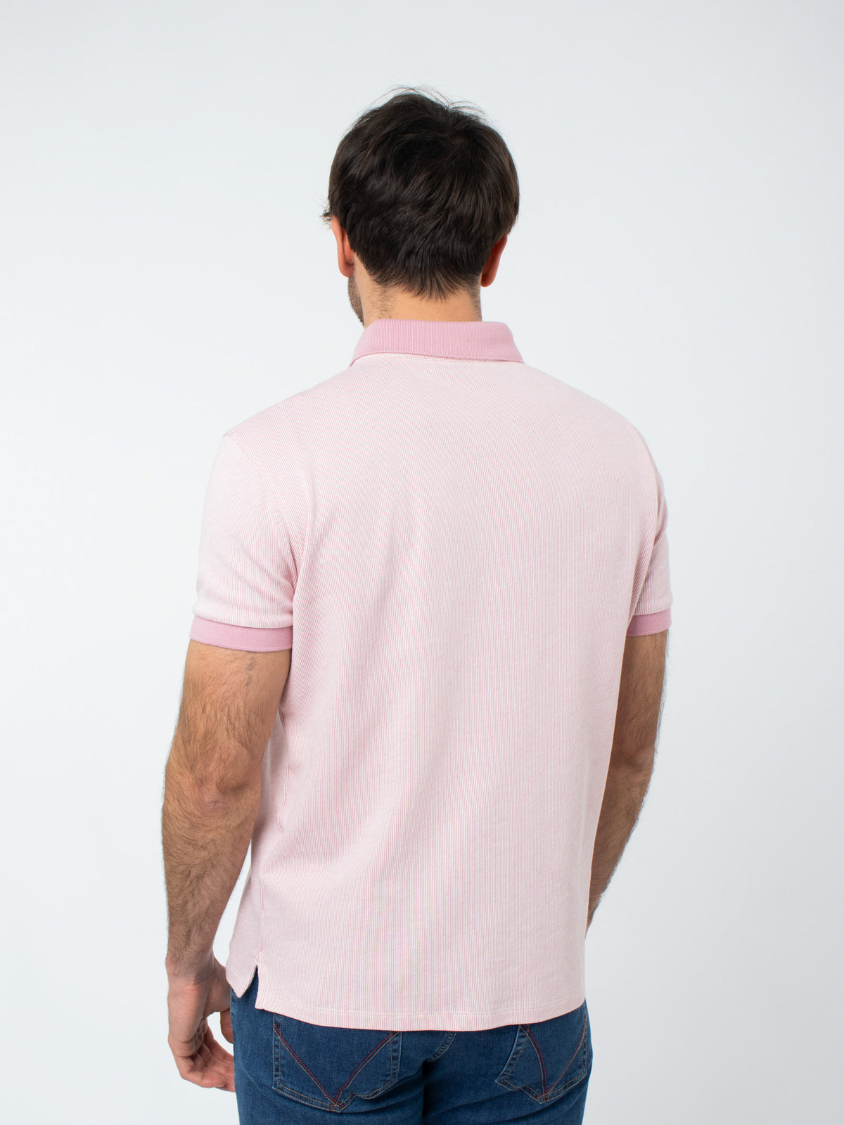 Jacquard polo shirt with pocket