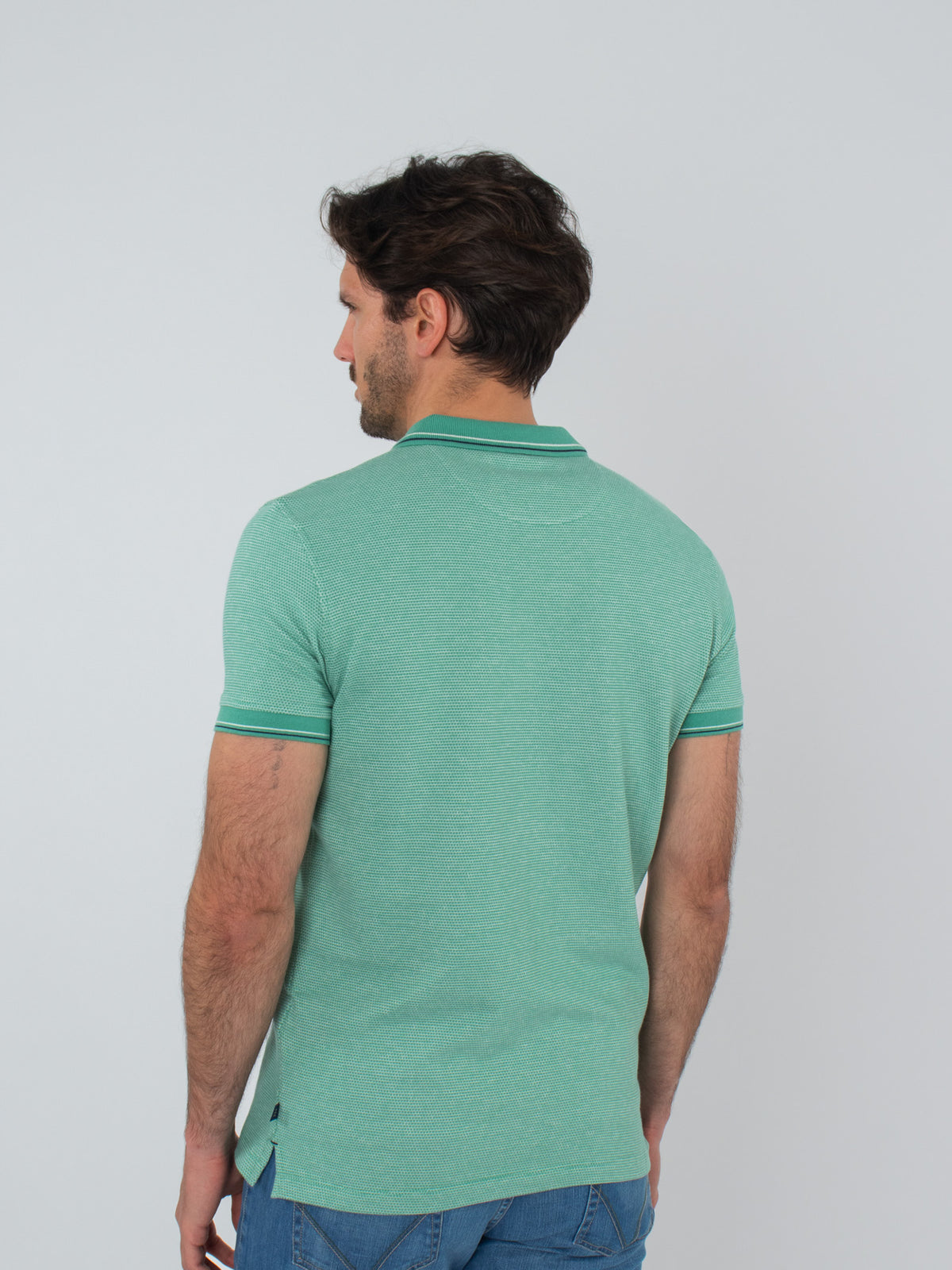 Jacquard polo shirt with details