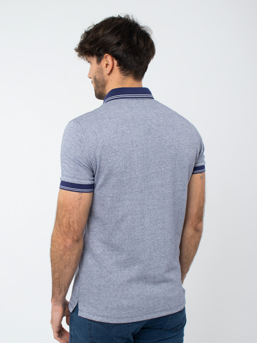 Polo jacquard detalles