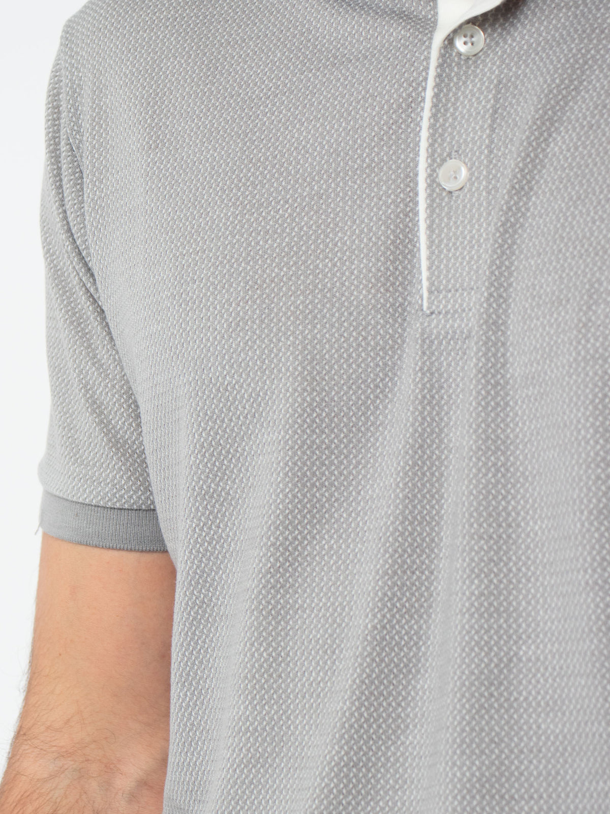 Jacquard polo shirt with details
