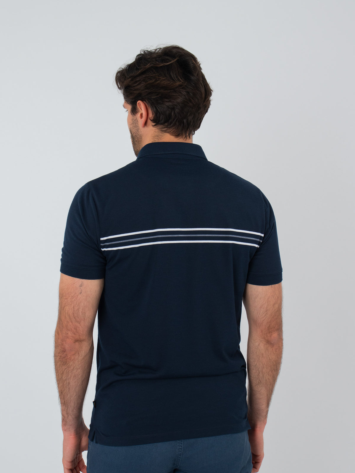 Stripe detail polo shirt