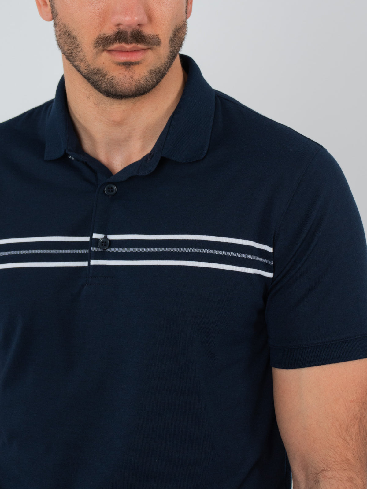 Stripe detail polo shirt