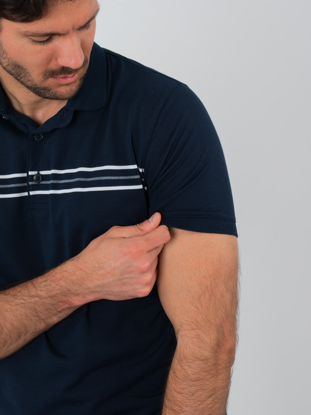 Stripe detail polo shirt