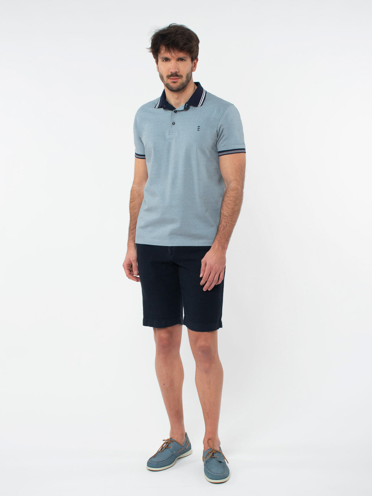 Jacquard polo shirt with details