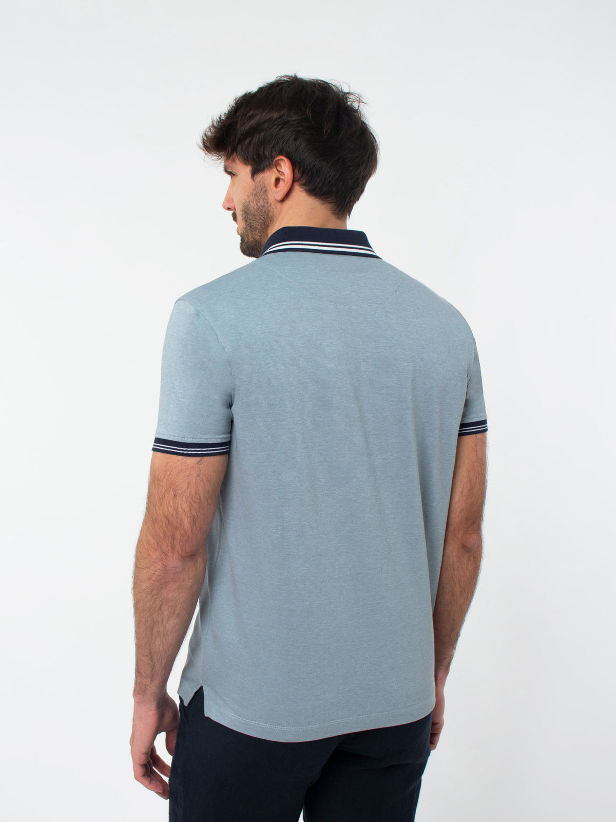 Jacquard polo shirt with details