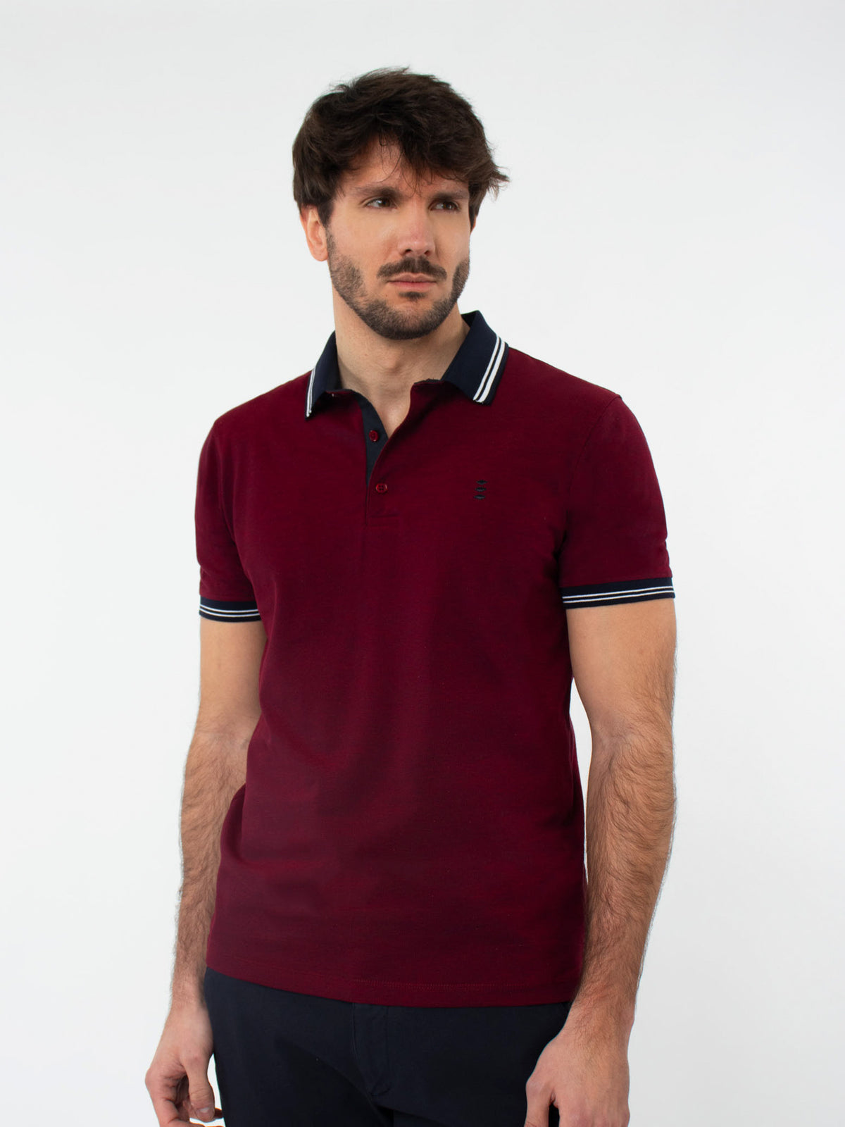 Jacquard polo shirt with details