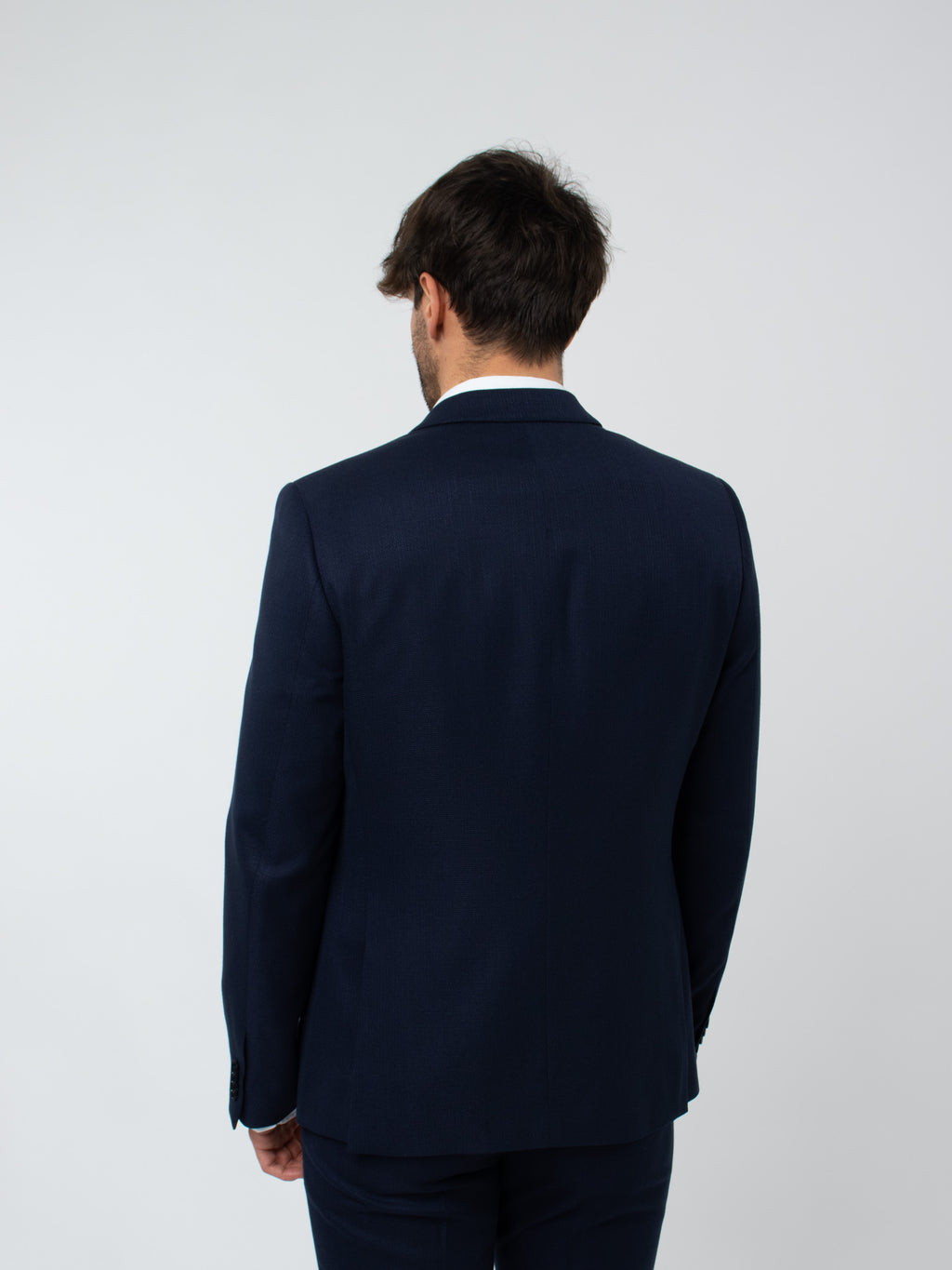 Super slim fit micro-check suit