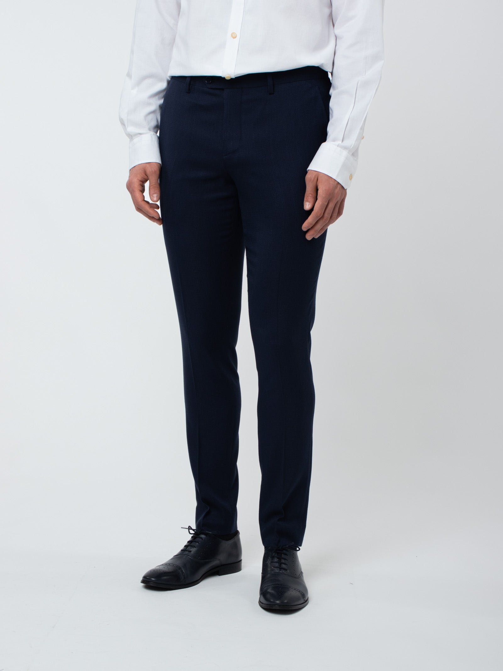 Super slim fit micro-check suit