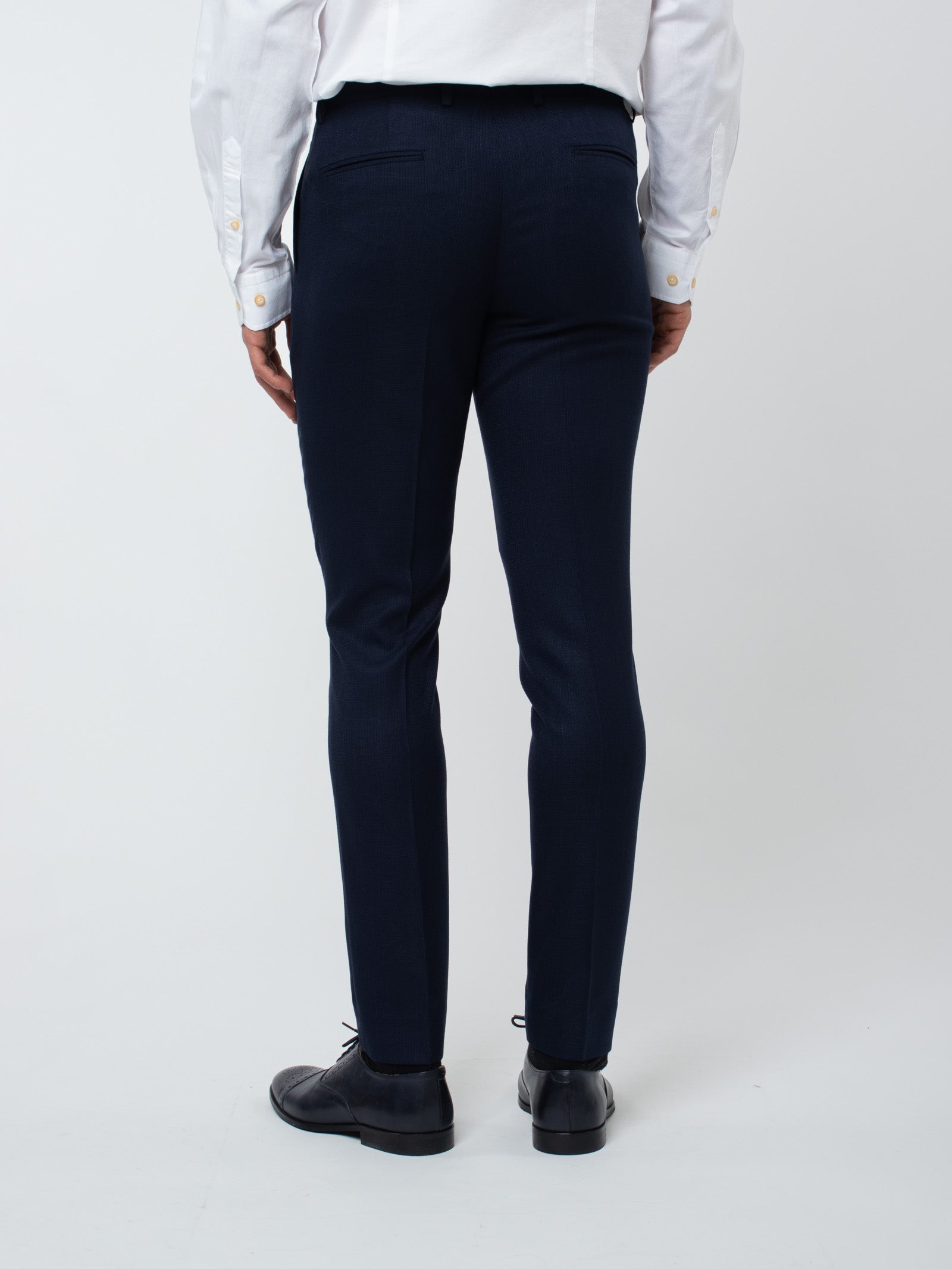 Super slim fit micro-check suit