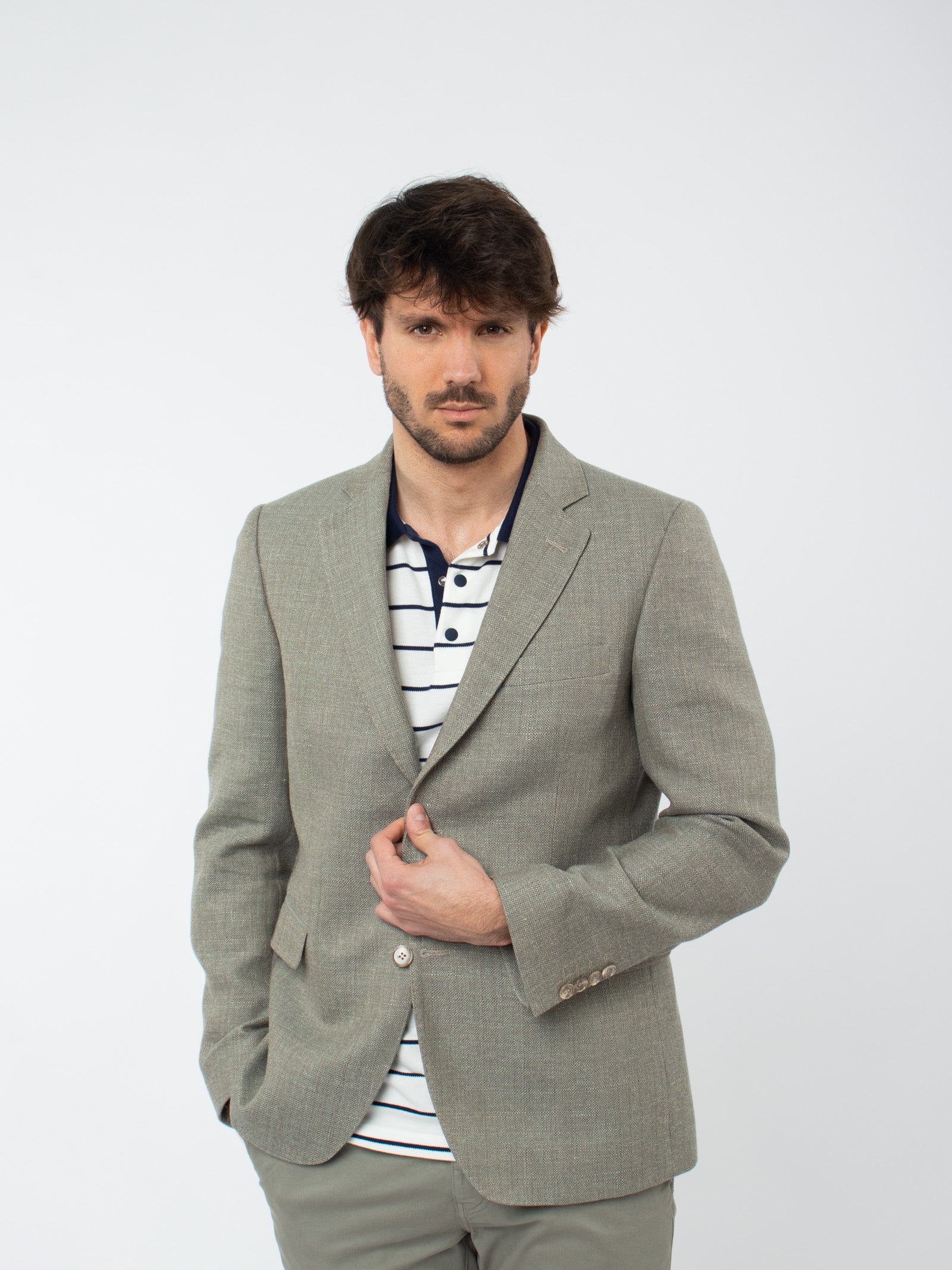 Regular fit textured blazer