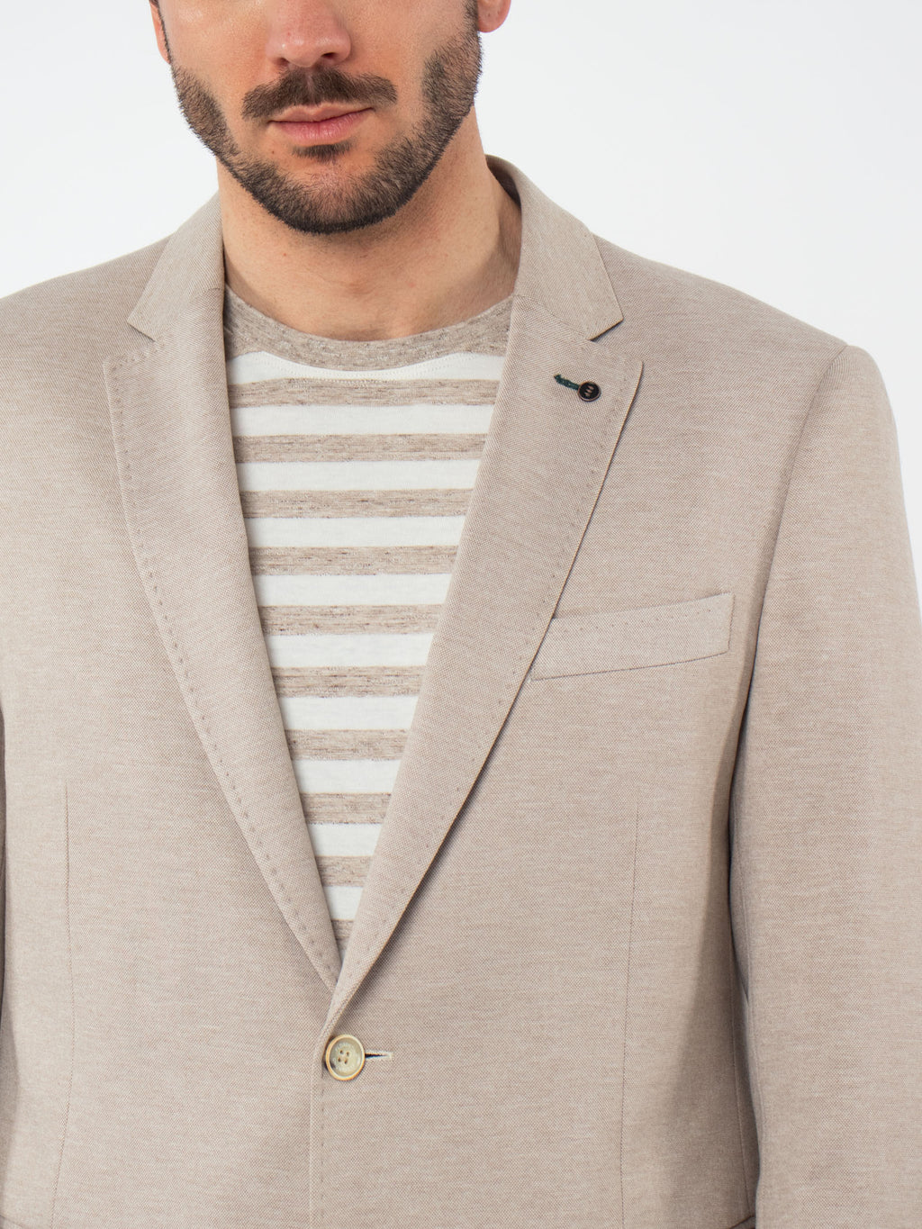 Americana piqué bicolor regular fit