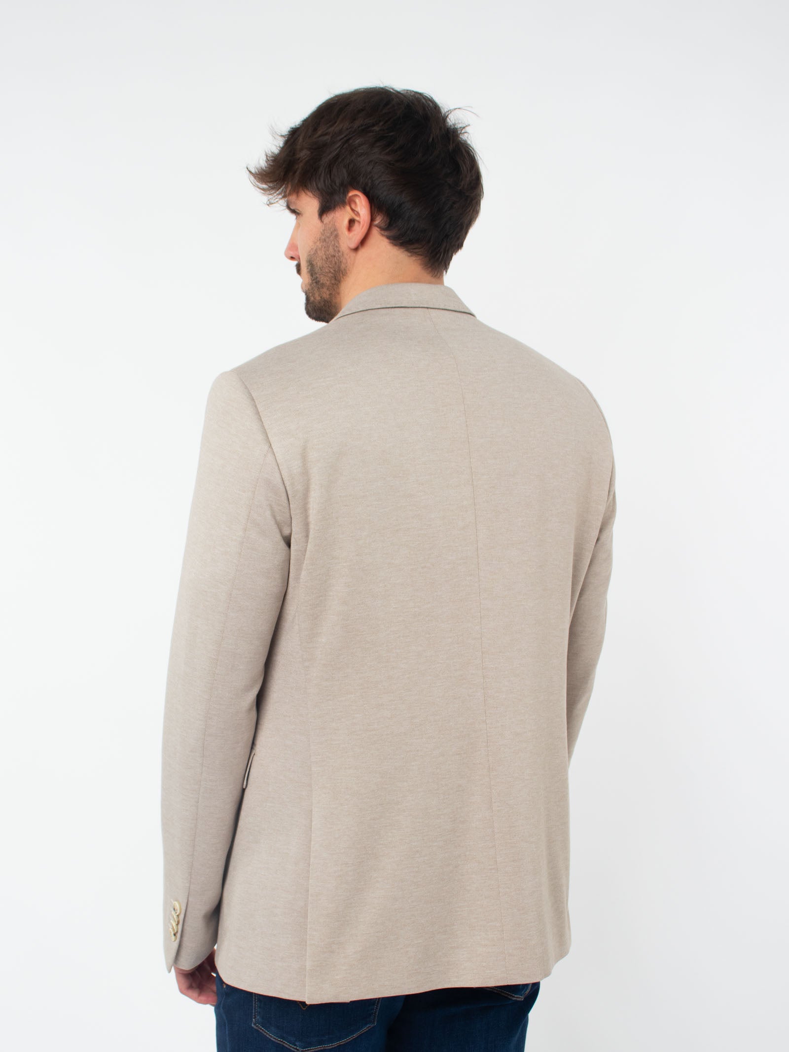 Americana piqué bicolor regular fit