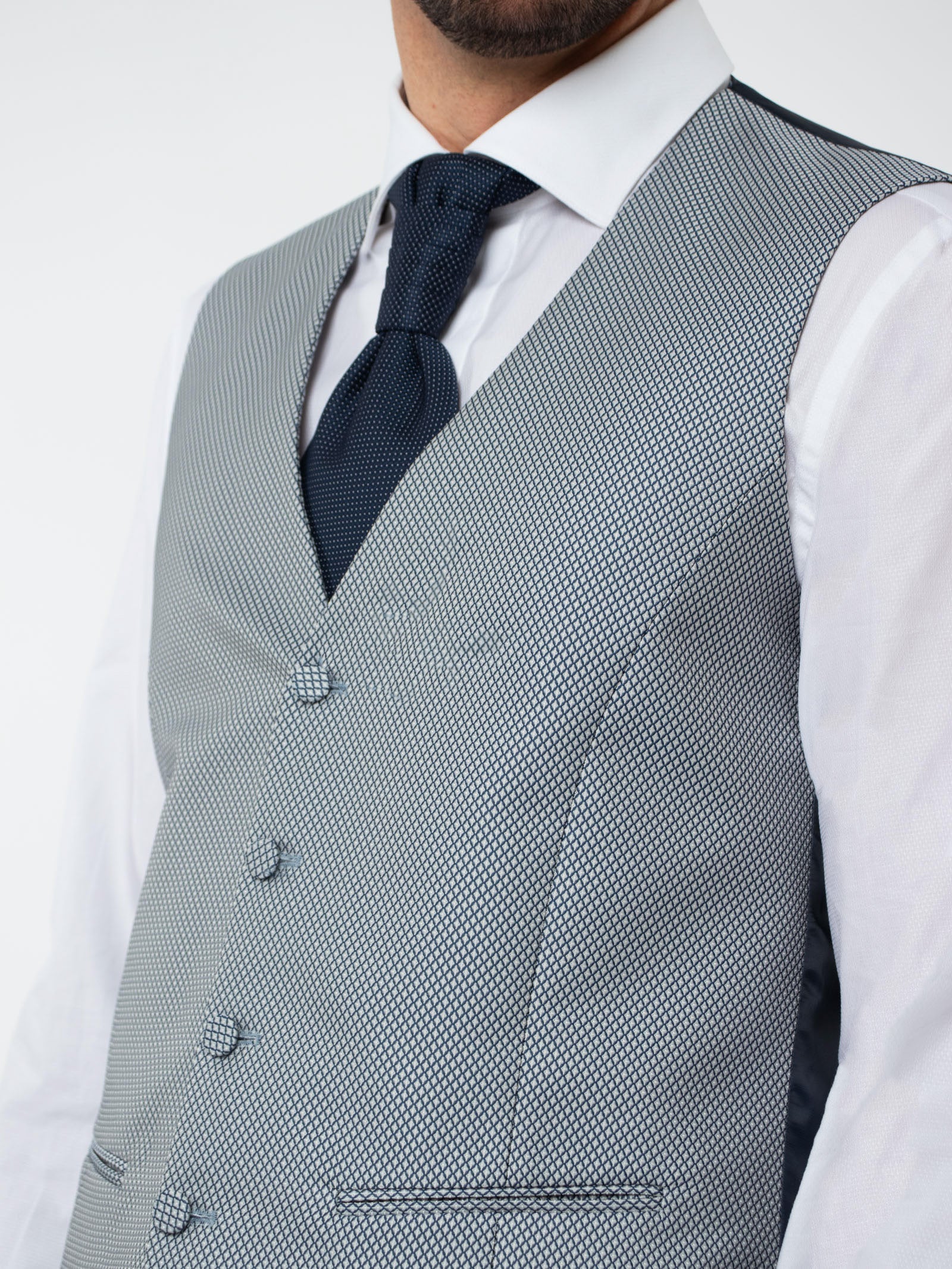 Diamond-pattern formal waistcoat