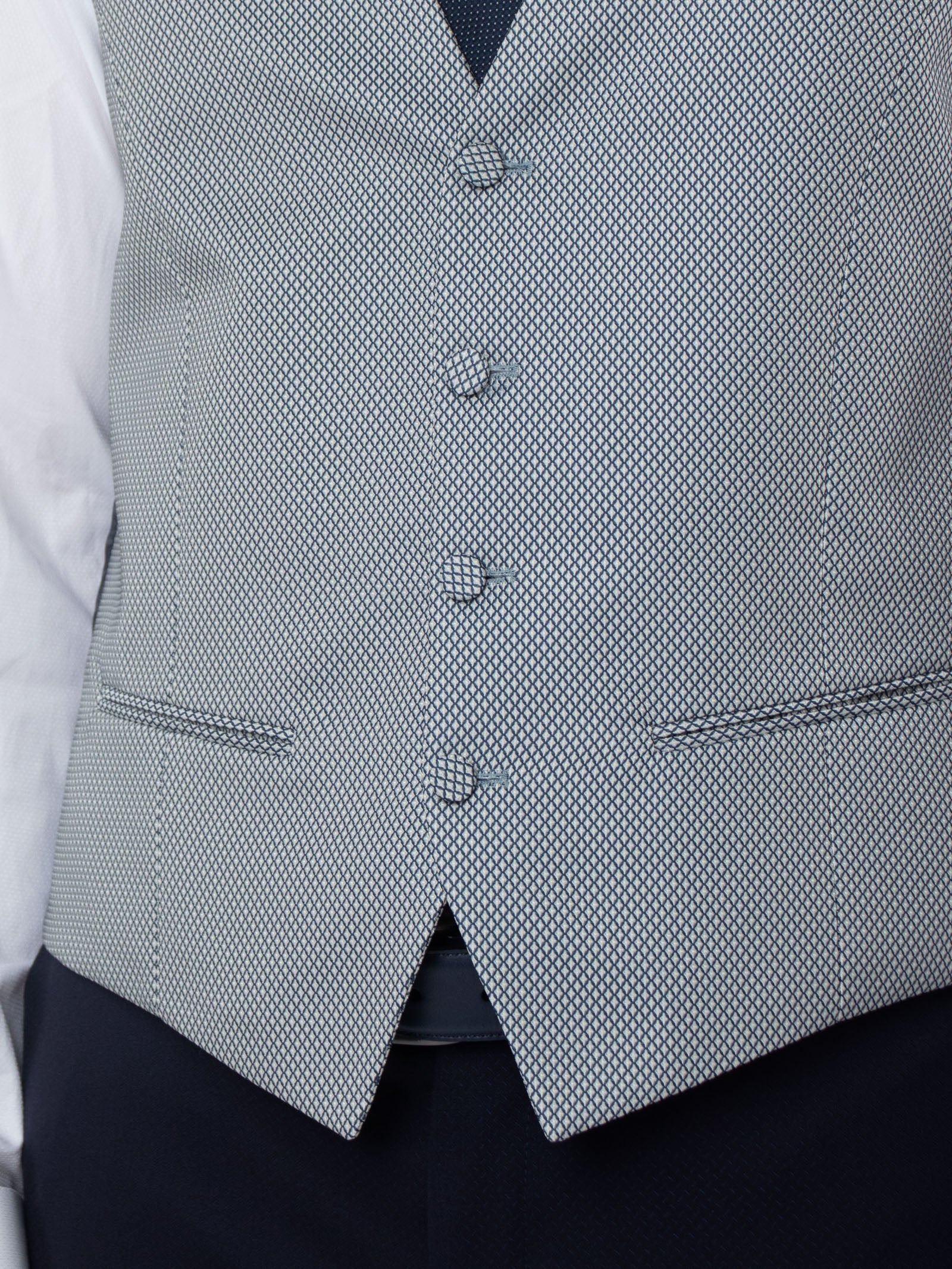 Diamond-pattern formal waistcoat