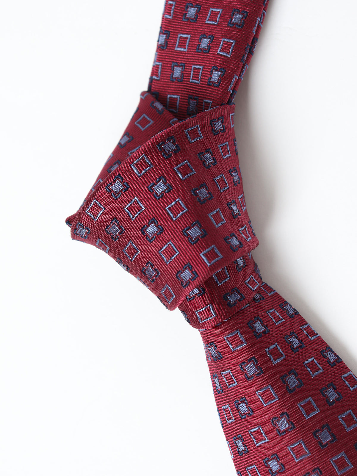 Micro-check silk tie