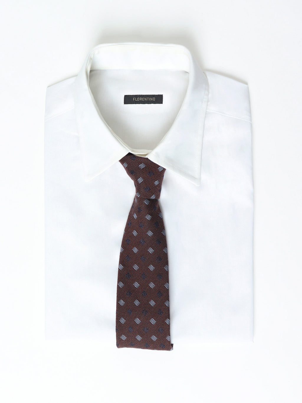 Silk and cotton patterned tie