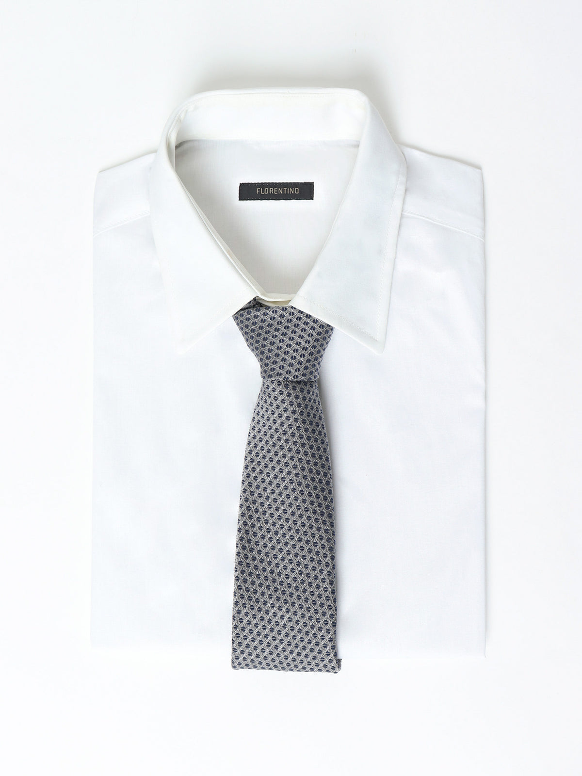 Silk and cotton micro-pattern tie