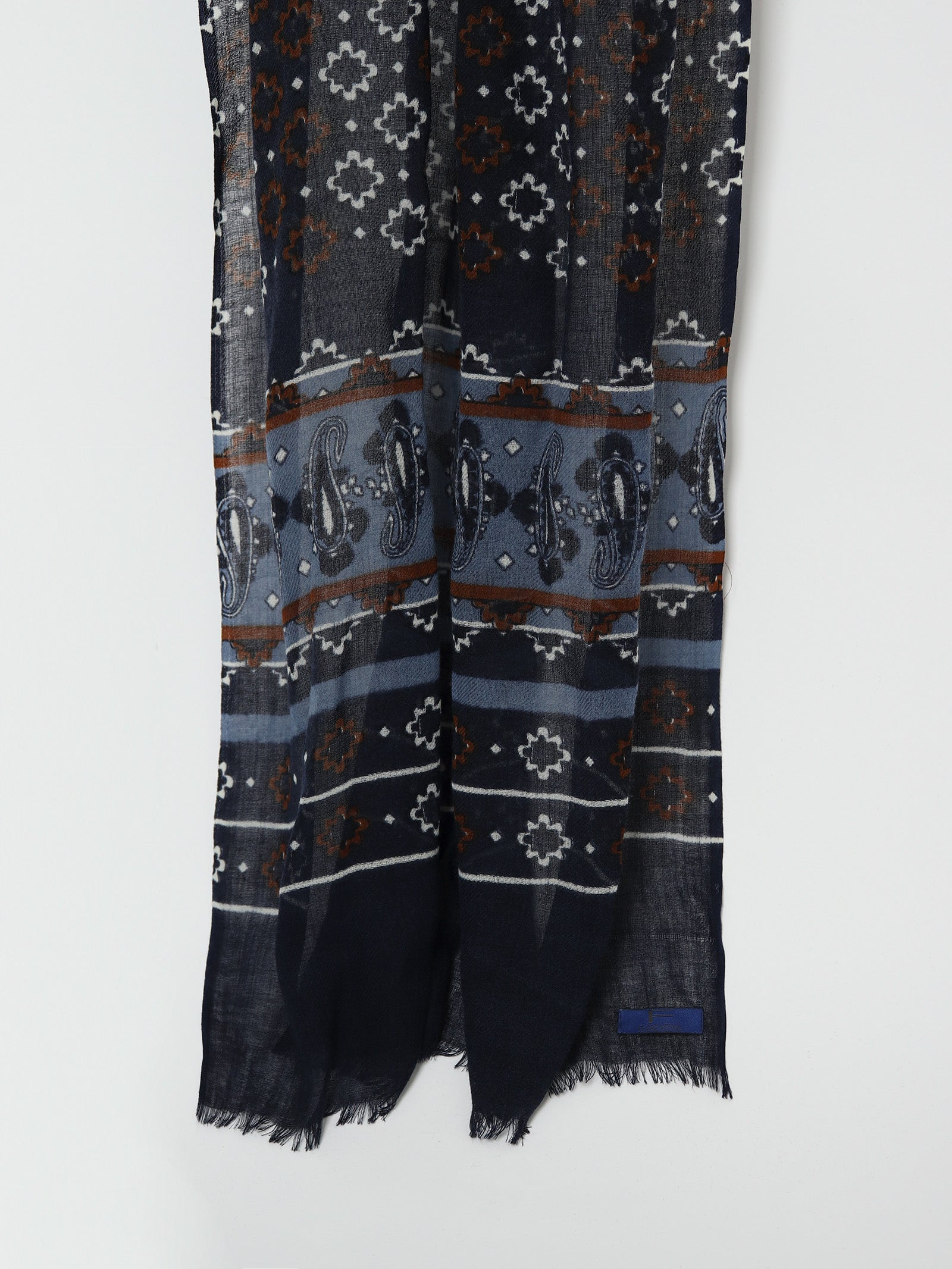 Fular lana motivos paisley