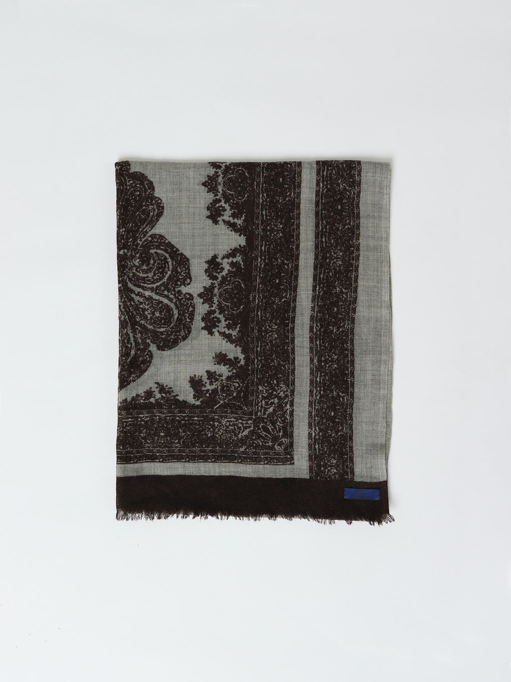 Jacquard wool scarf
