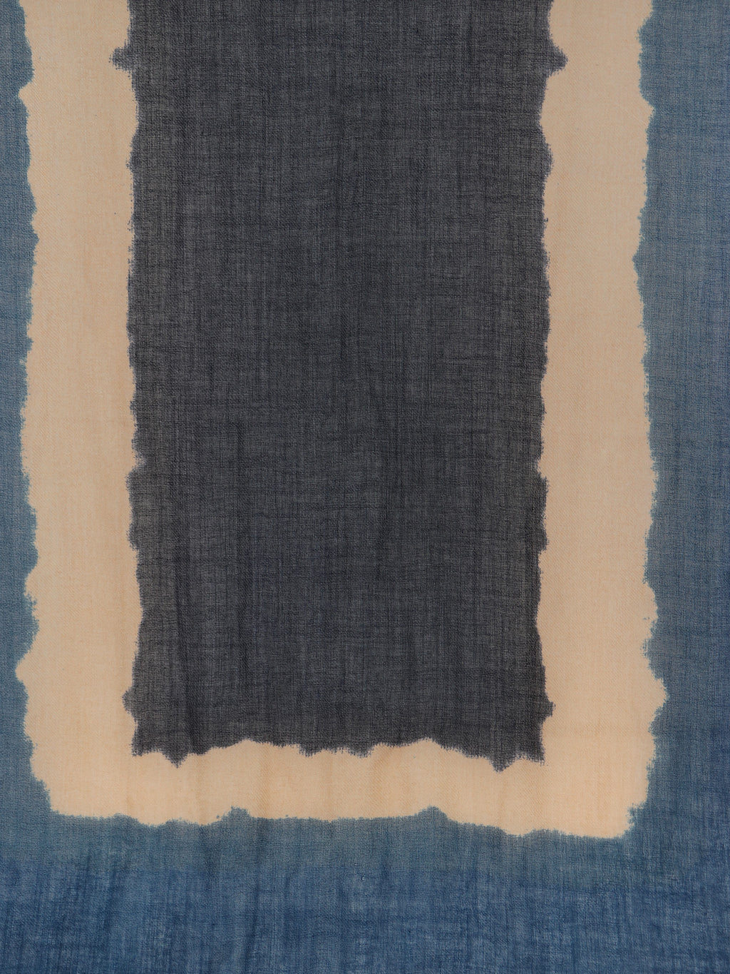 Wool scarf with gradient colour blocks