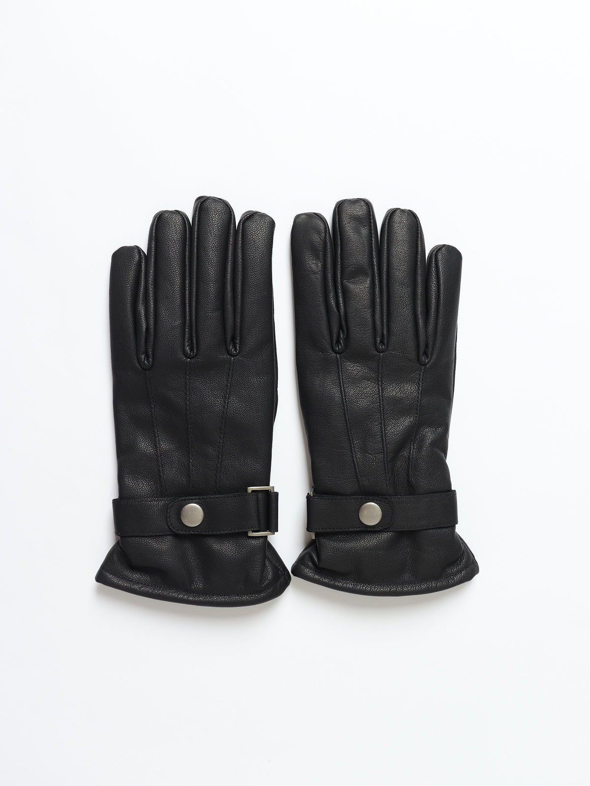 Guantes piel puño ajustable