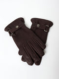 Guantes piel puño ajustable