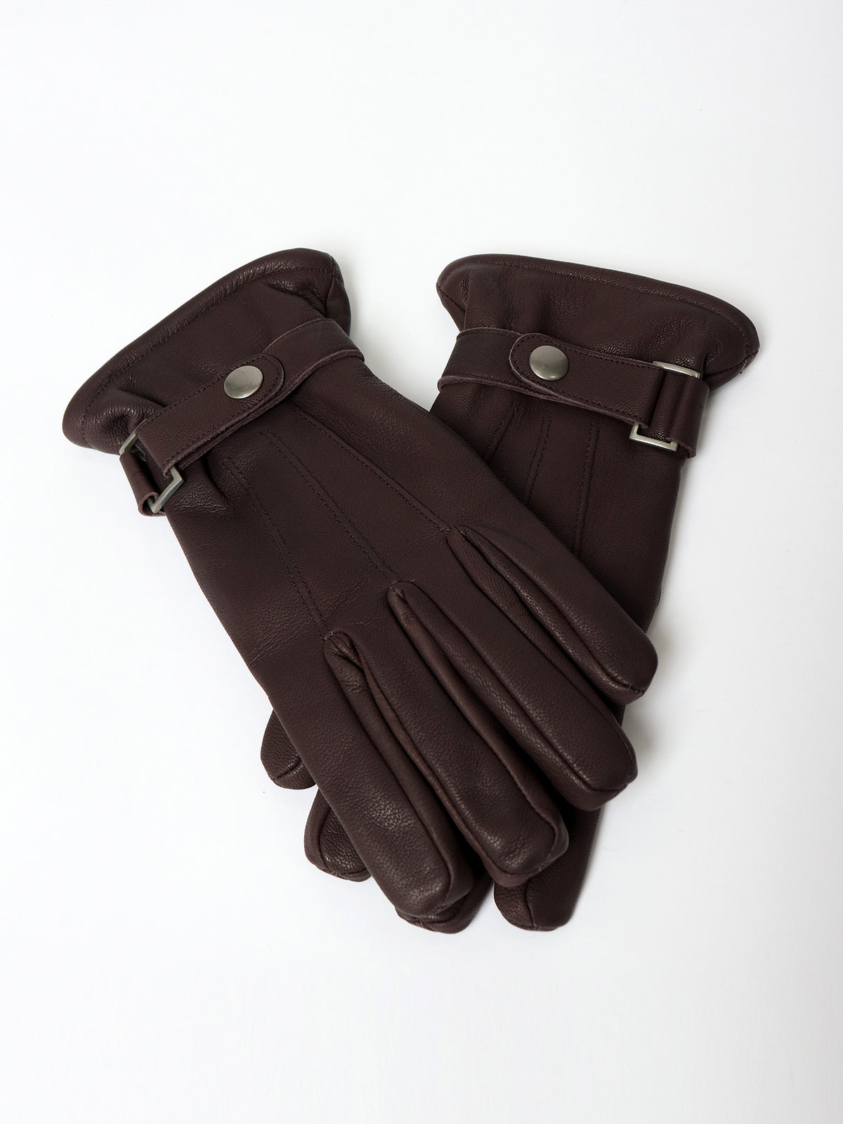 Guantes piel puño ajustable