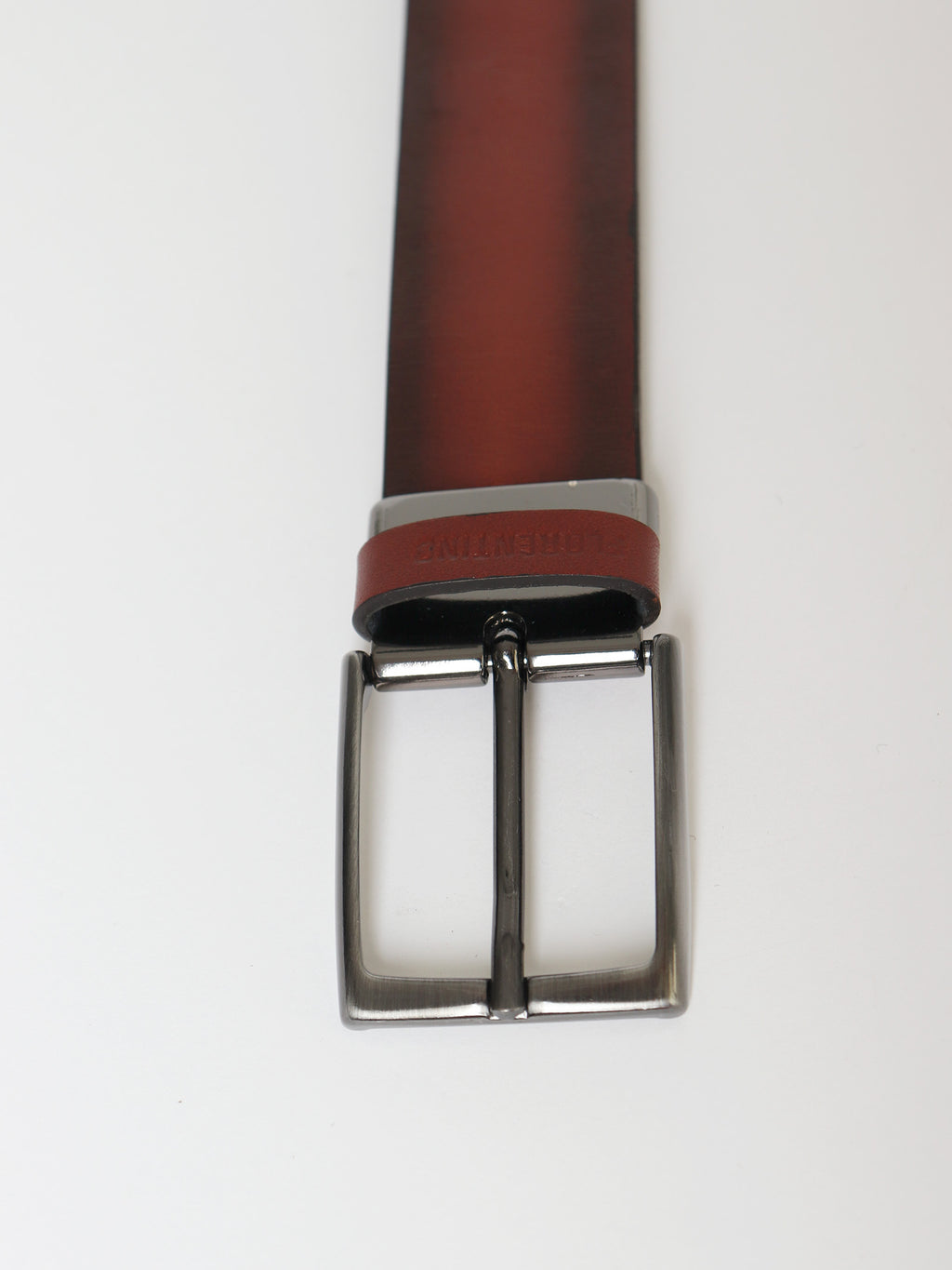Burnished edge leather belt