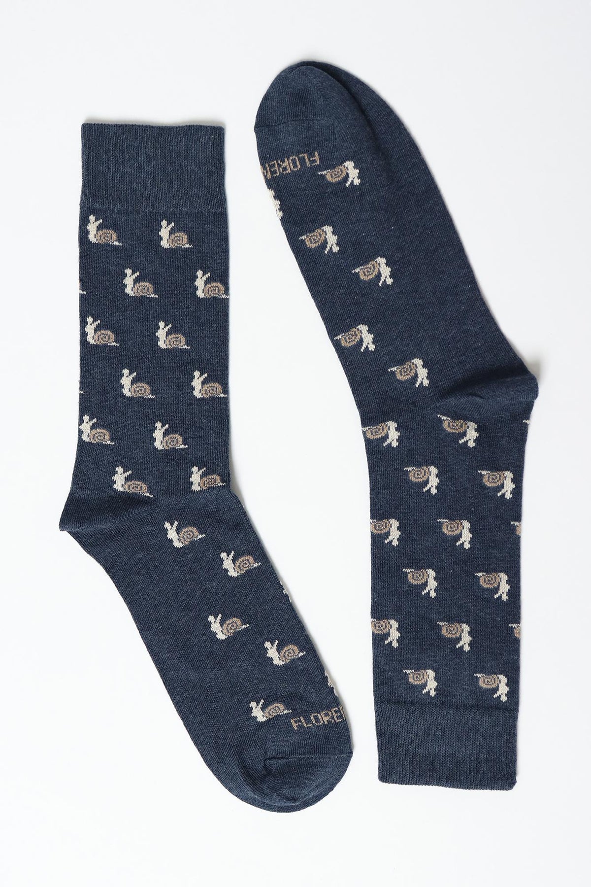 Snail pattern socks