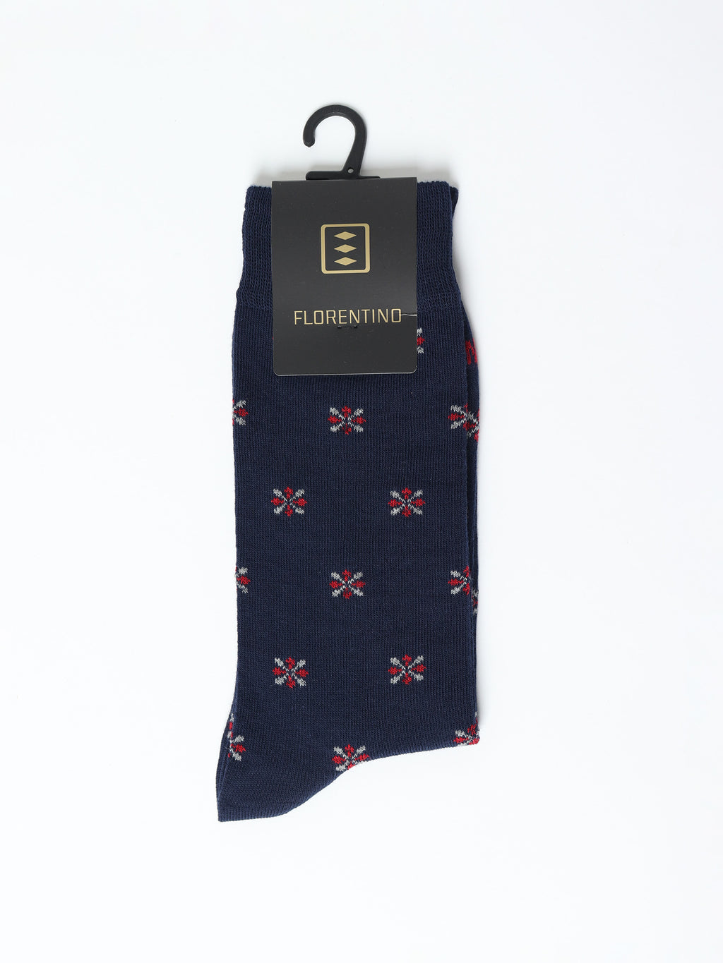 Geometric motif socks