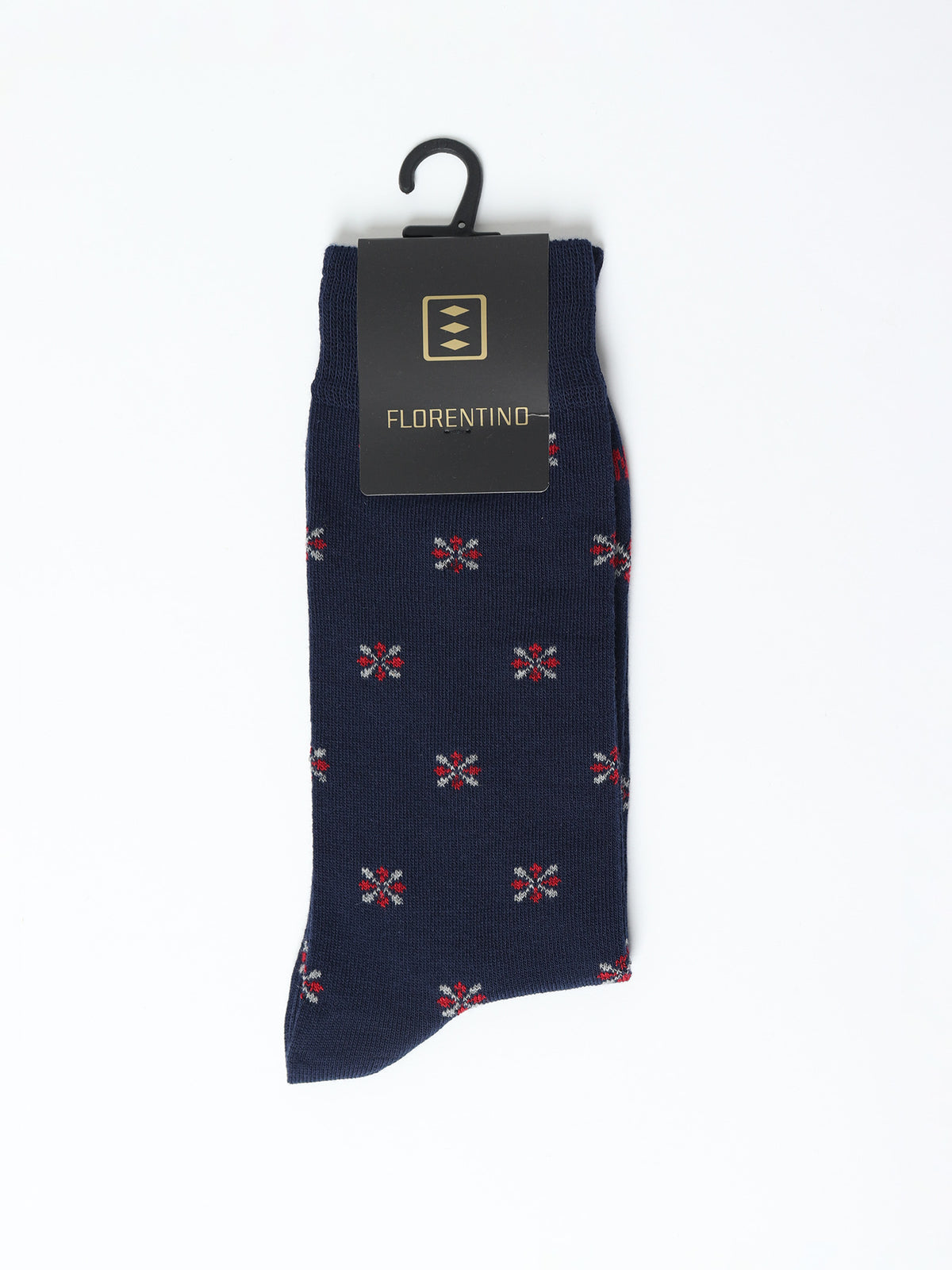 Geometric motif socks
